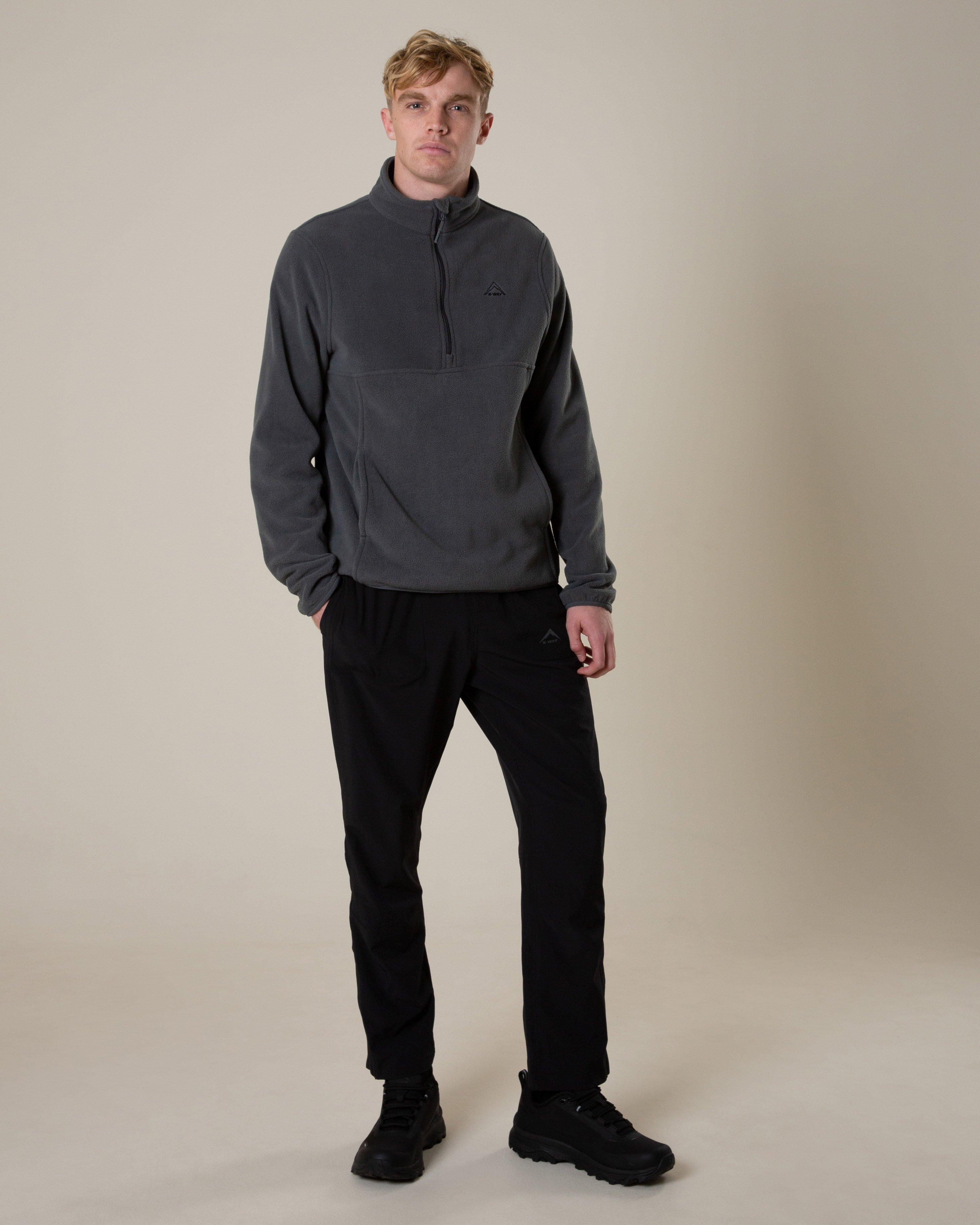 K-Way Men’s Marco 1/2 Zip Tech Fleece Top -  Charcoal