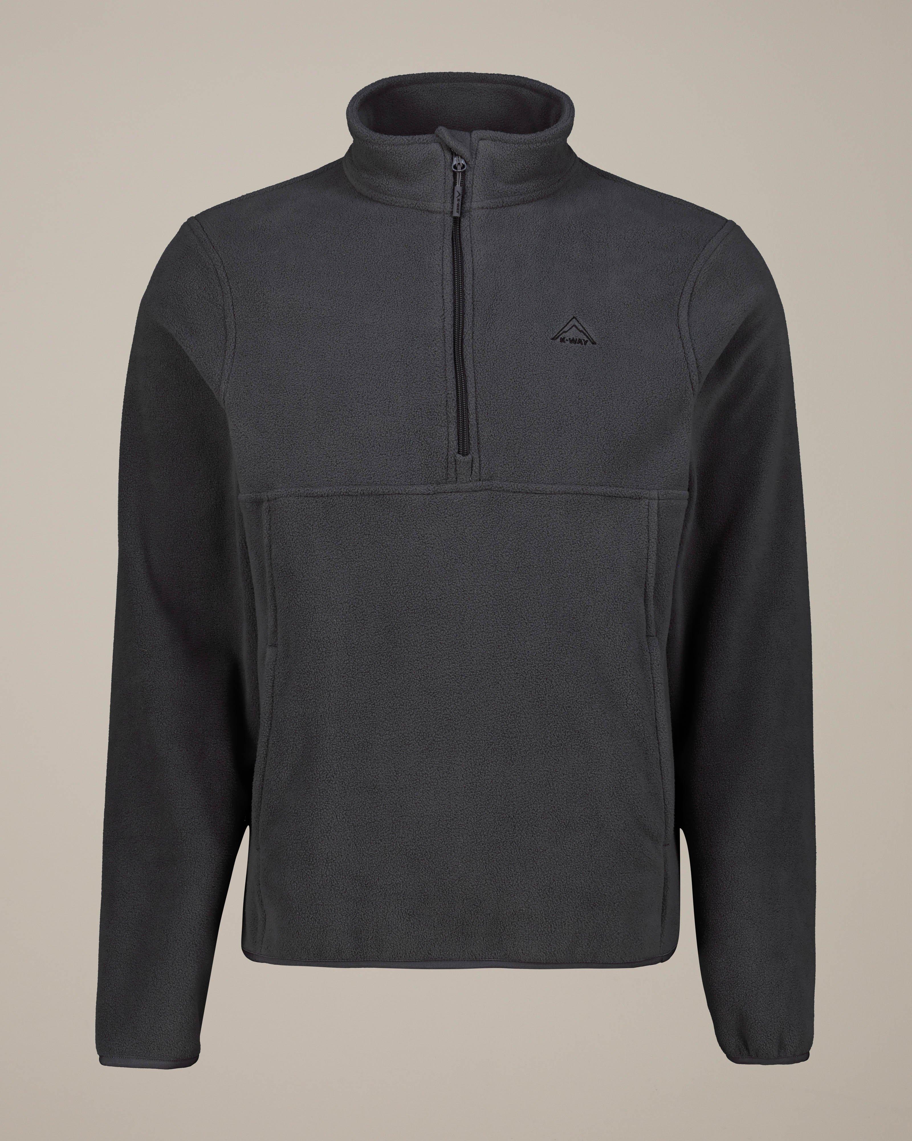 K-Way Men’s Marco 1/2 Zip Tech Fleece Top -  Charcoal