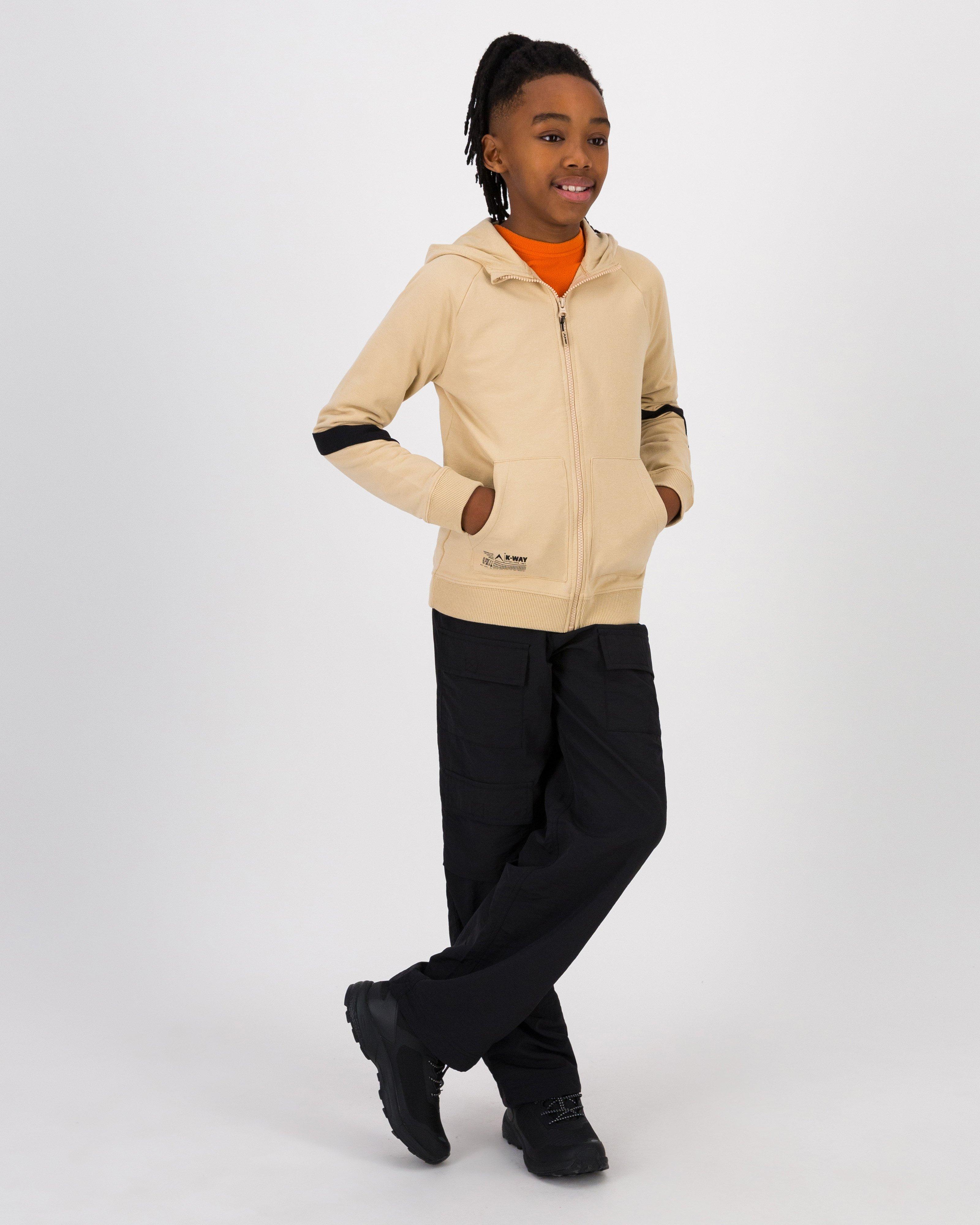 K-Way Youth Zip-Through Track Top -  Stone