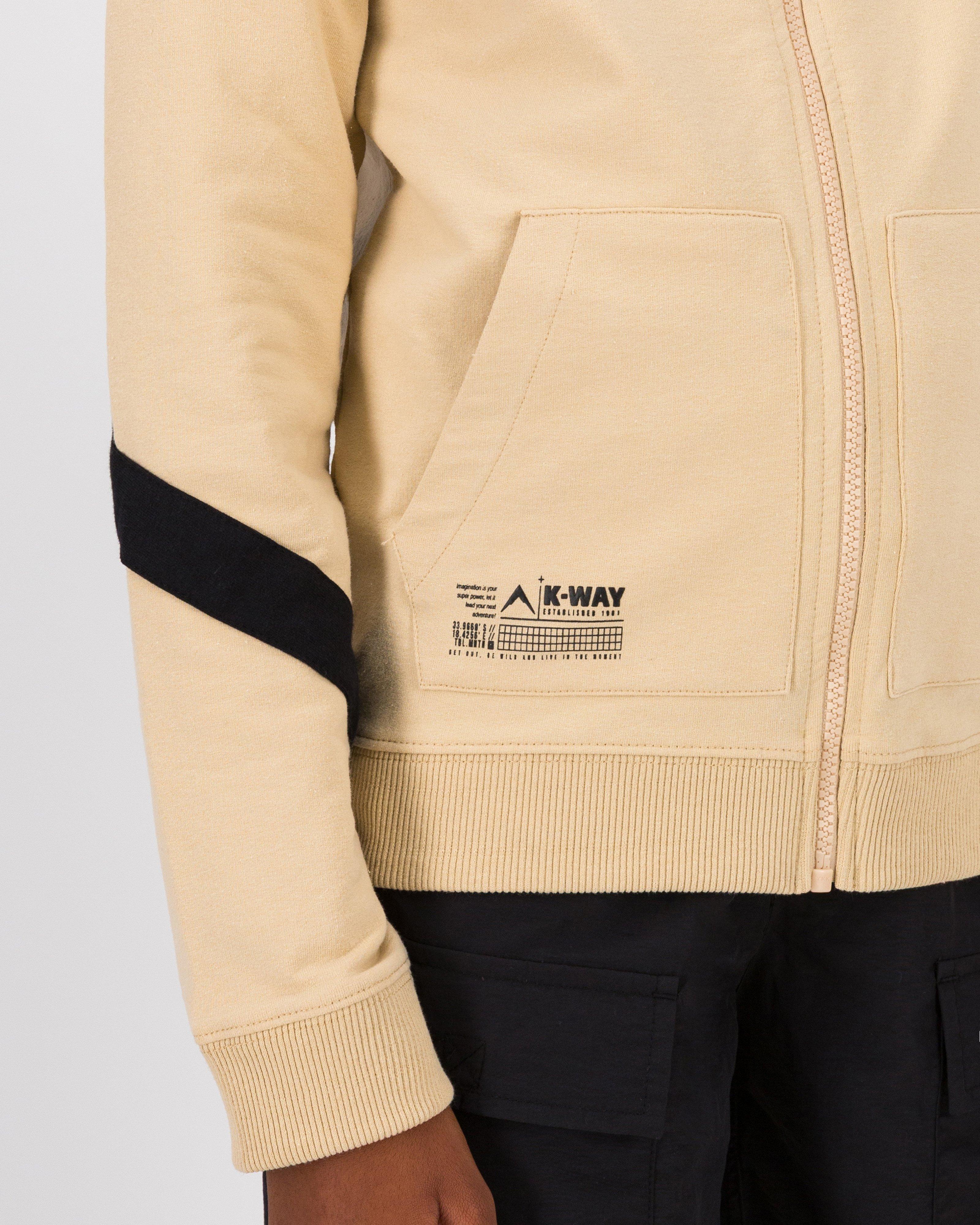 K-Way Youth Zip-Through Track Top -  Stone