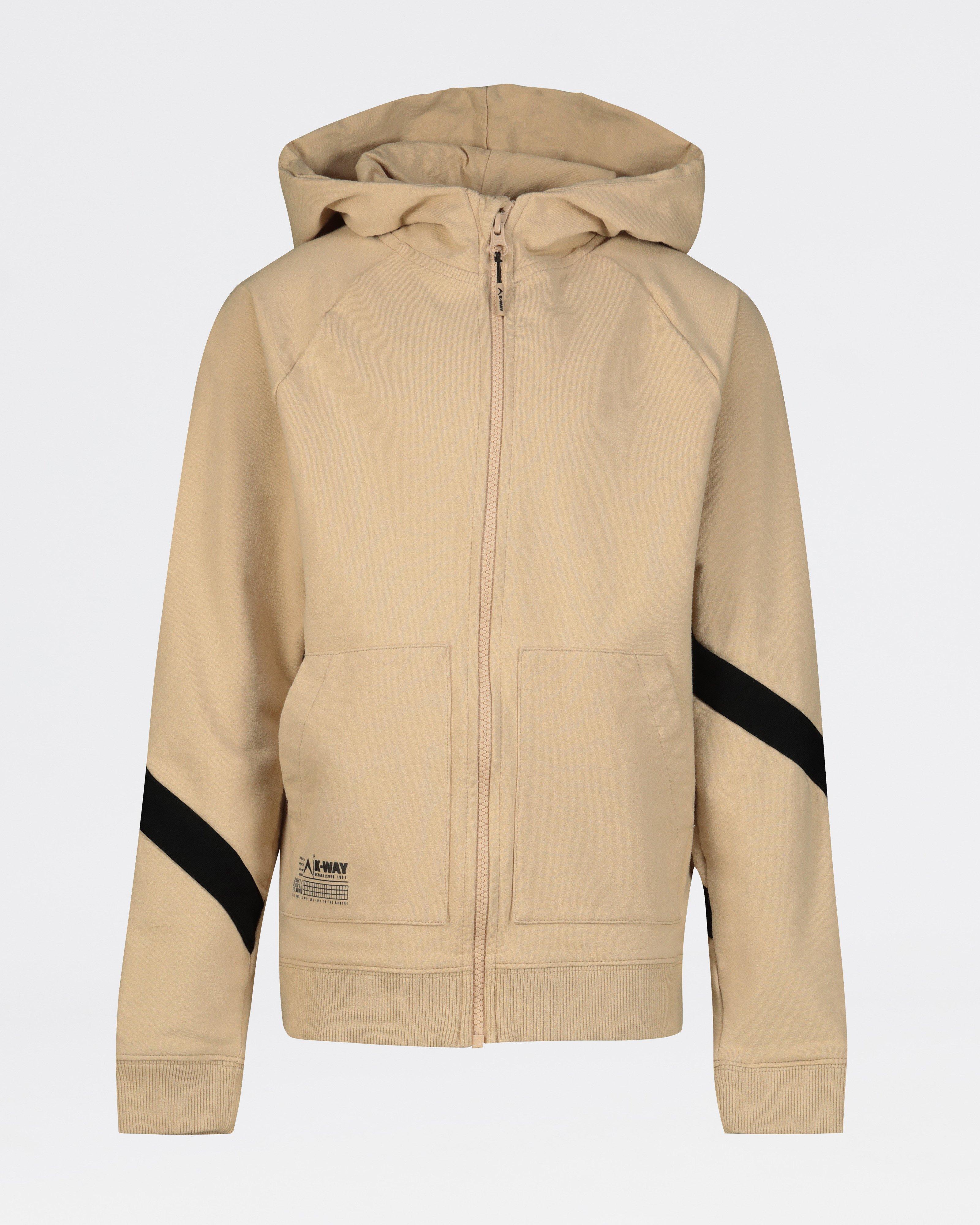 K-Way Youth Zip-Through Track Top -  Stone