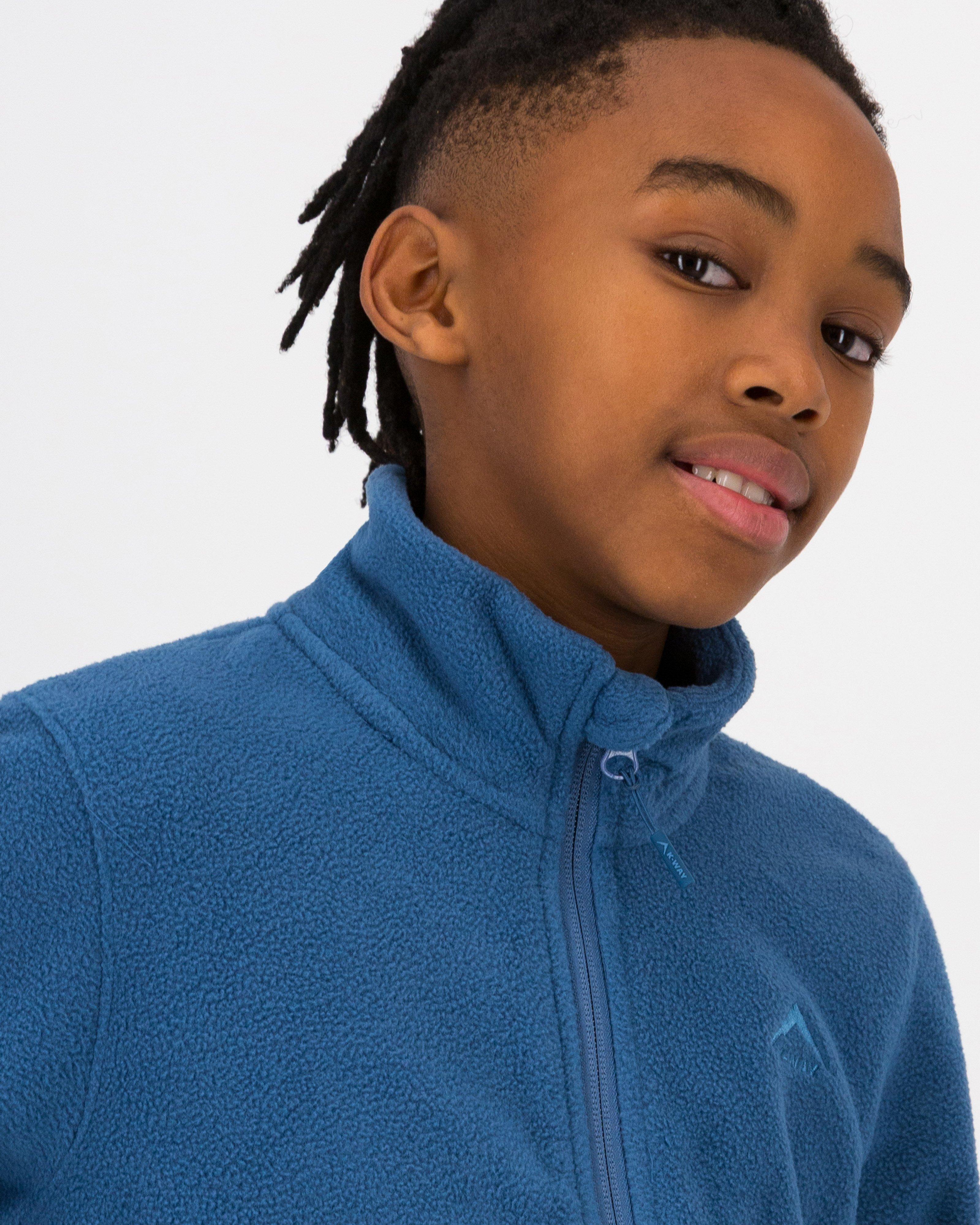 K-Way Youth Full-Zip Polar Fleece Top -  Airforce