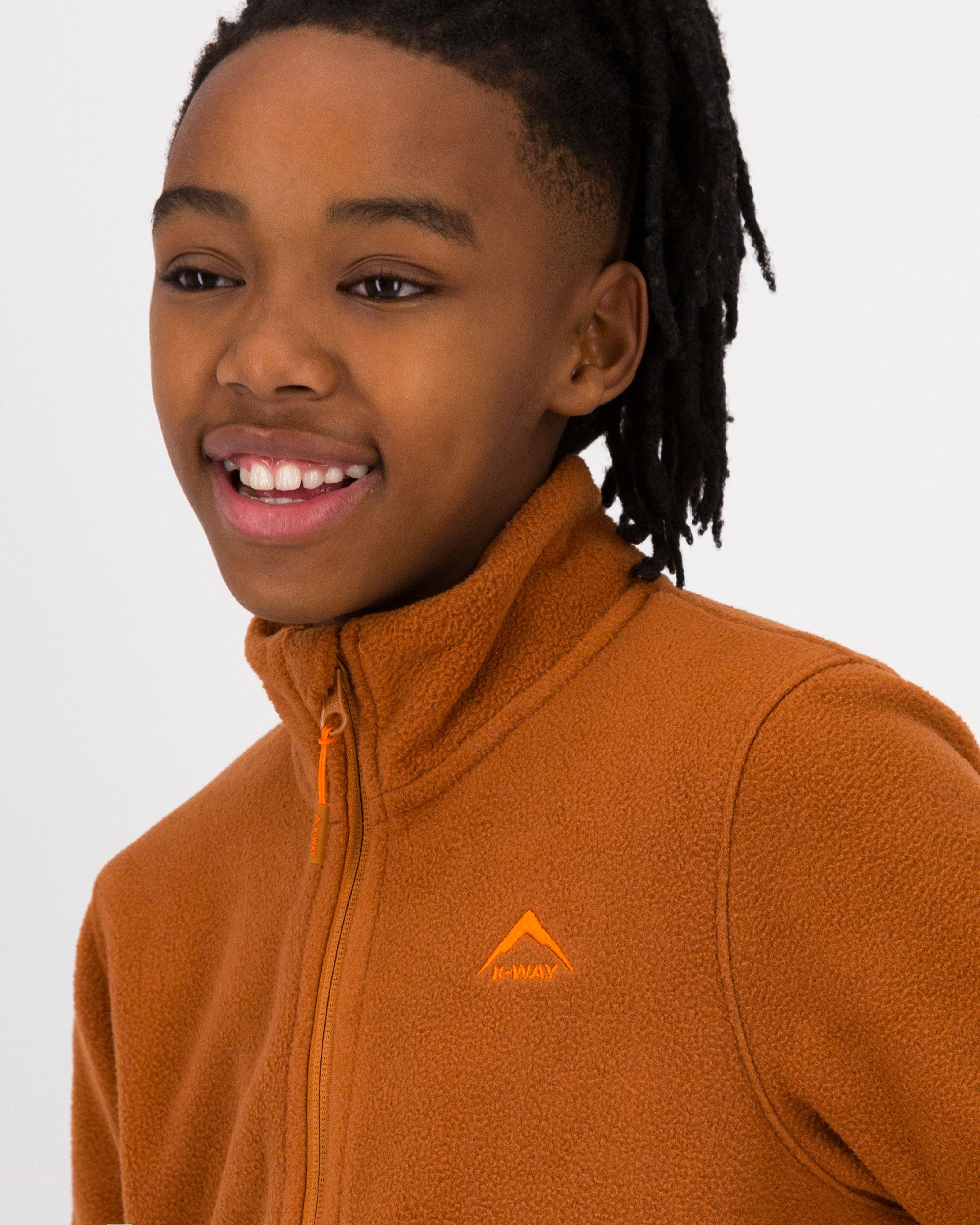 K-Way Youth Full-Zip Polar Fleece Top -  Rust