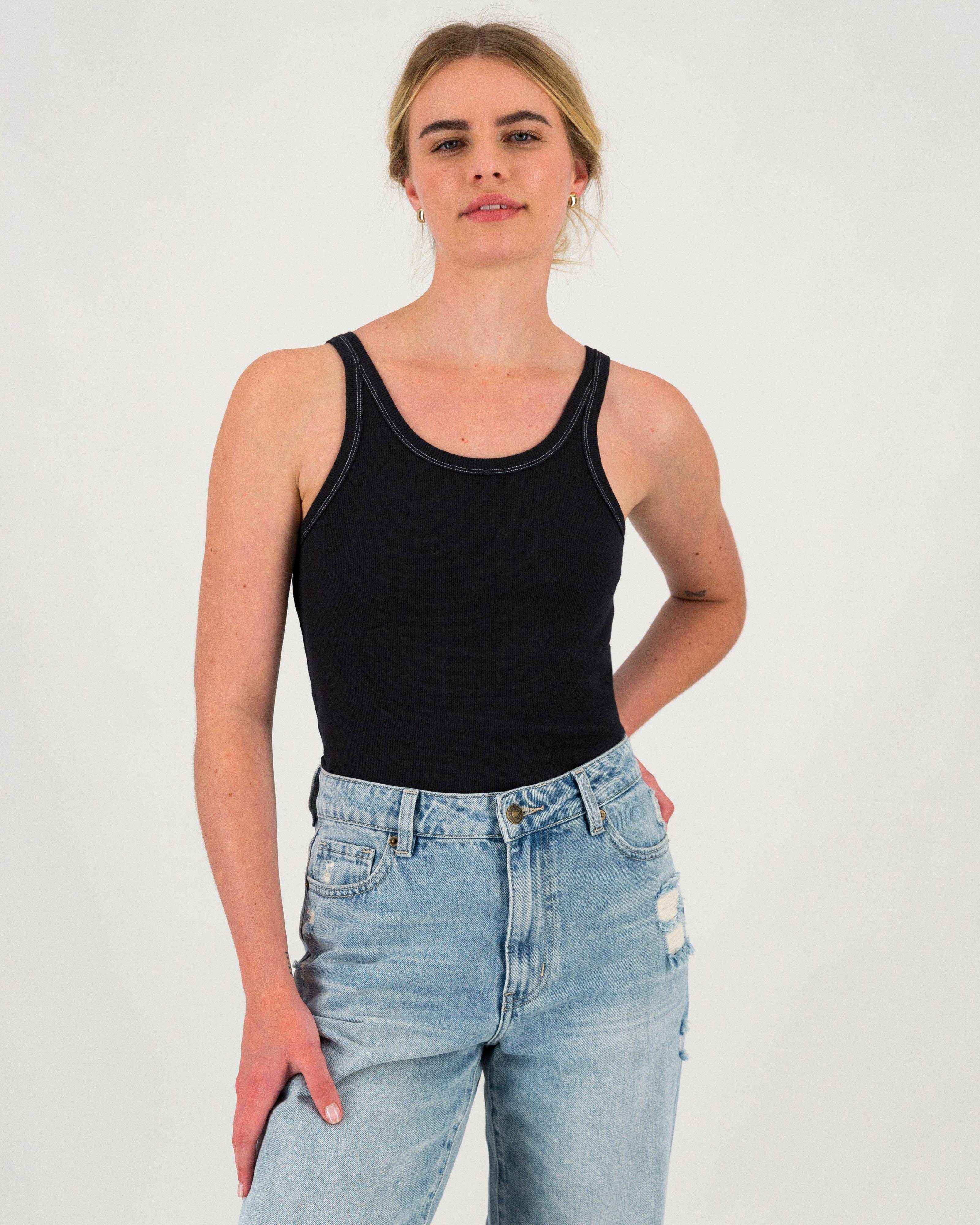 トップス kayle RAYON RIB CAMISOLE KAYLE / Rayon Rib Camisole / Black