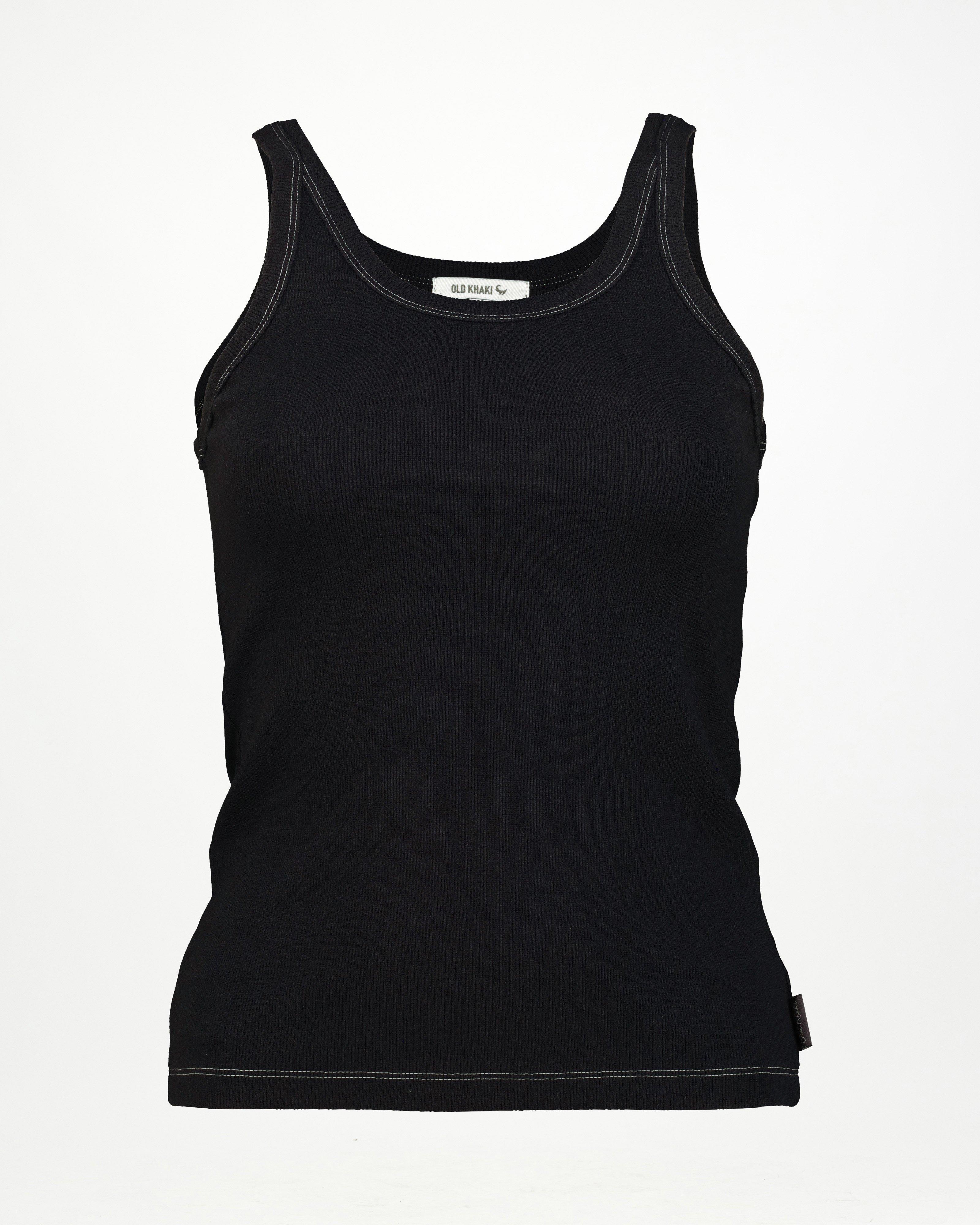 Women’s Riley Ribbed Cami  -  Black