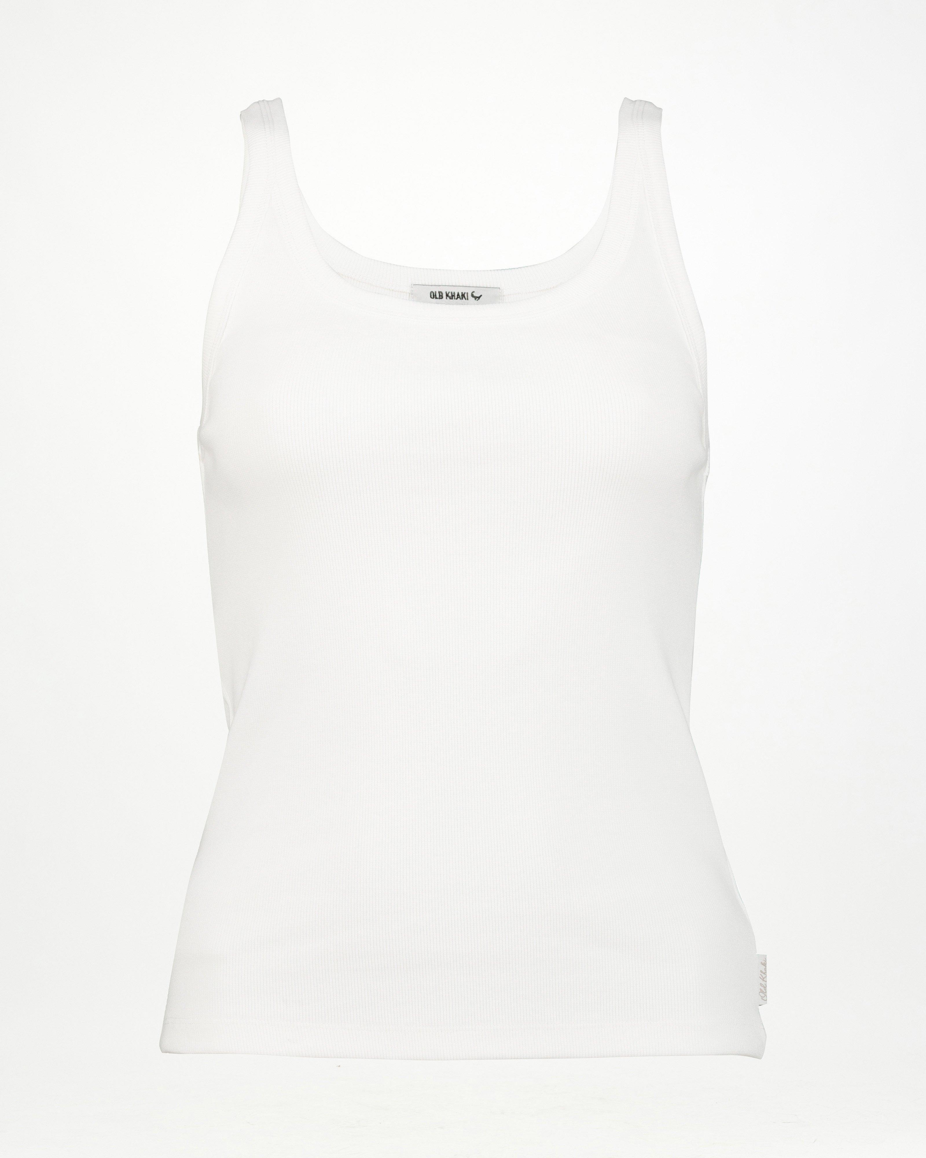 Women’s Riley Ribbed Cami  -  White