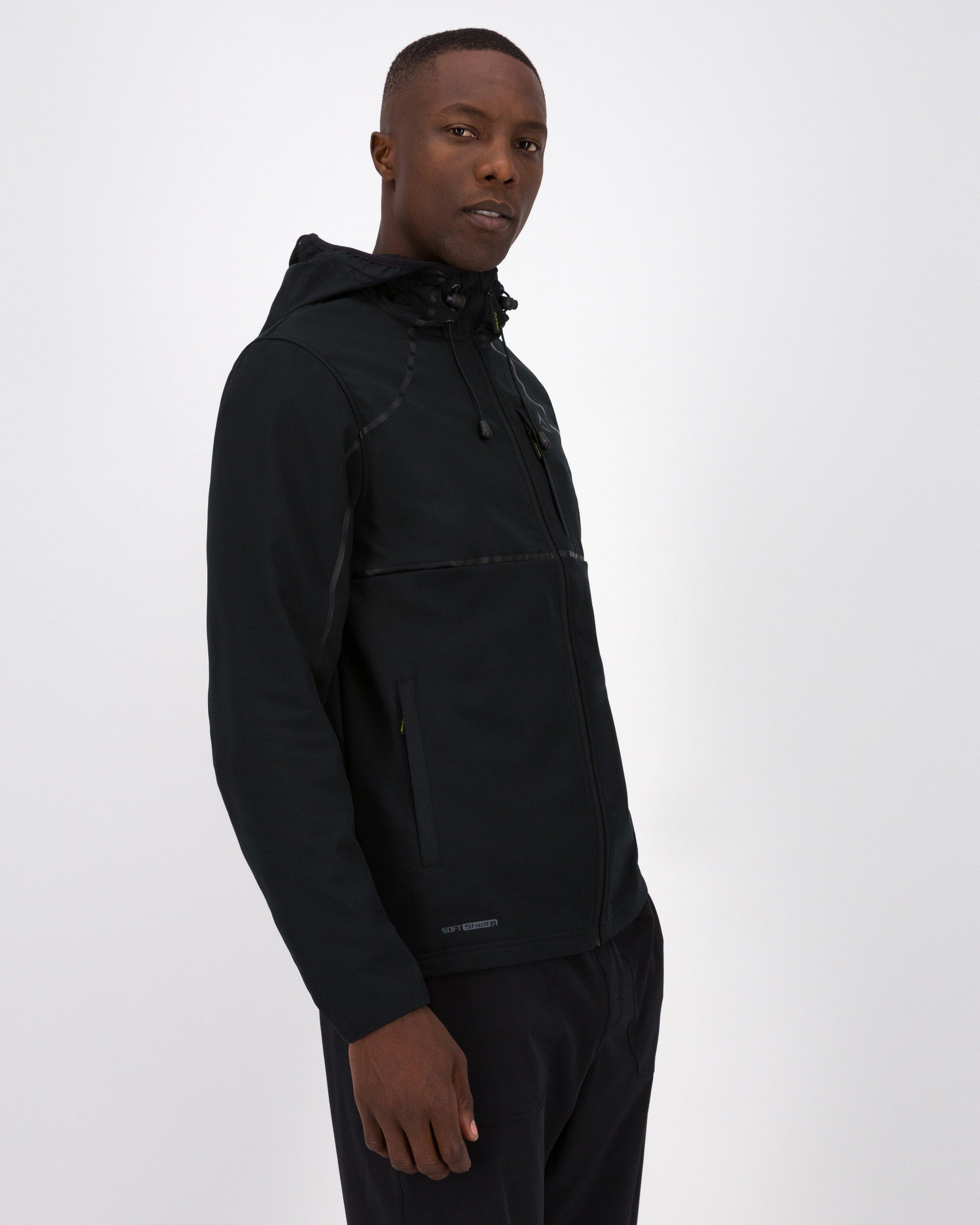 K-Way Men’s Hybrid Softshell Jacket -  Black
