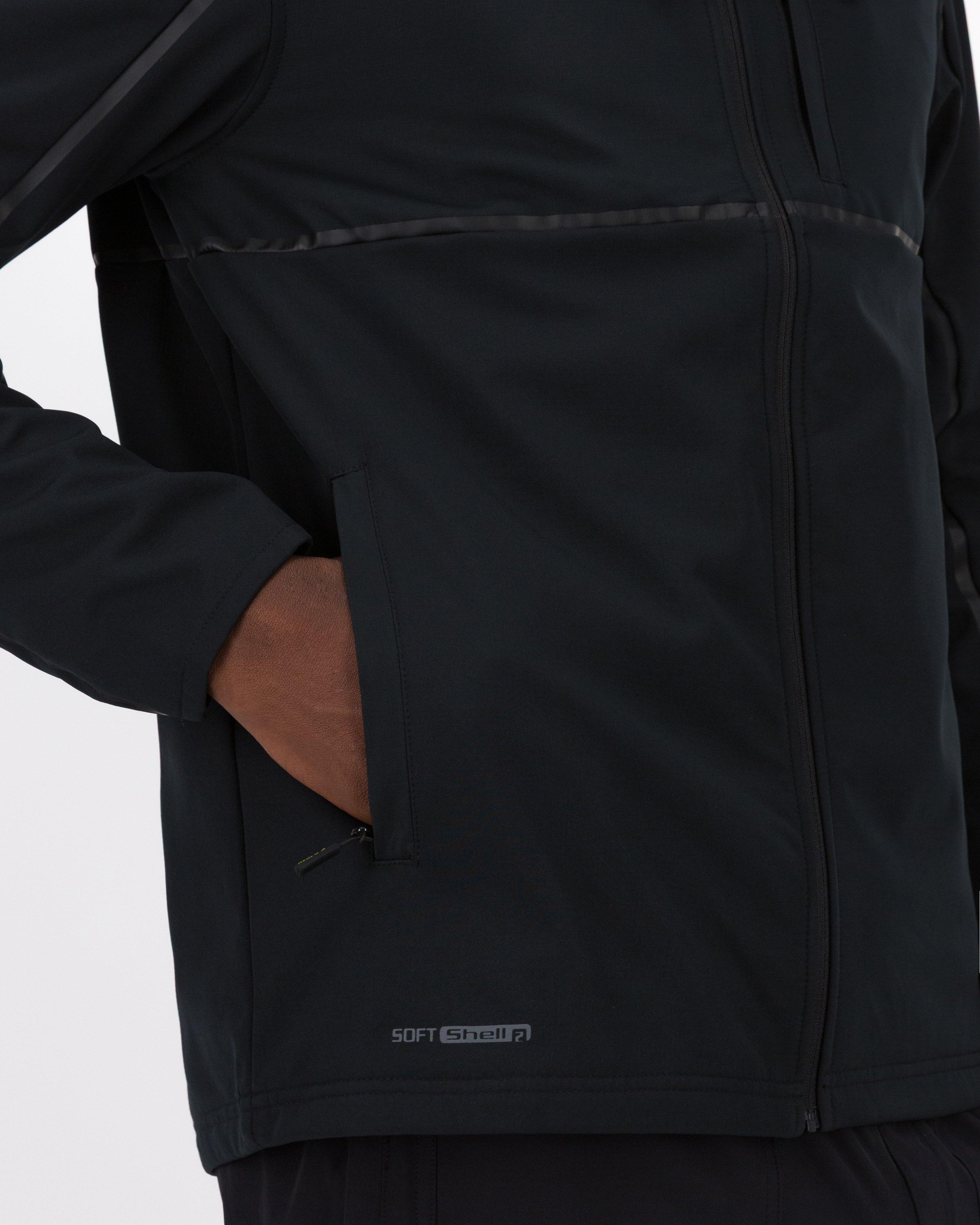 K-Way Men’s Hybrid Softshell Jacket -  Black