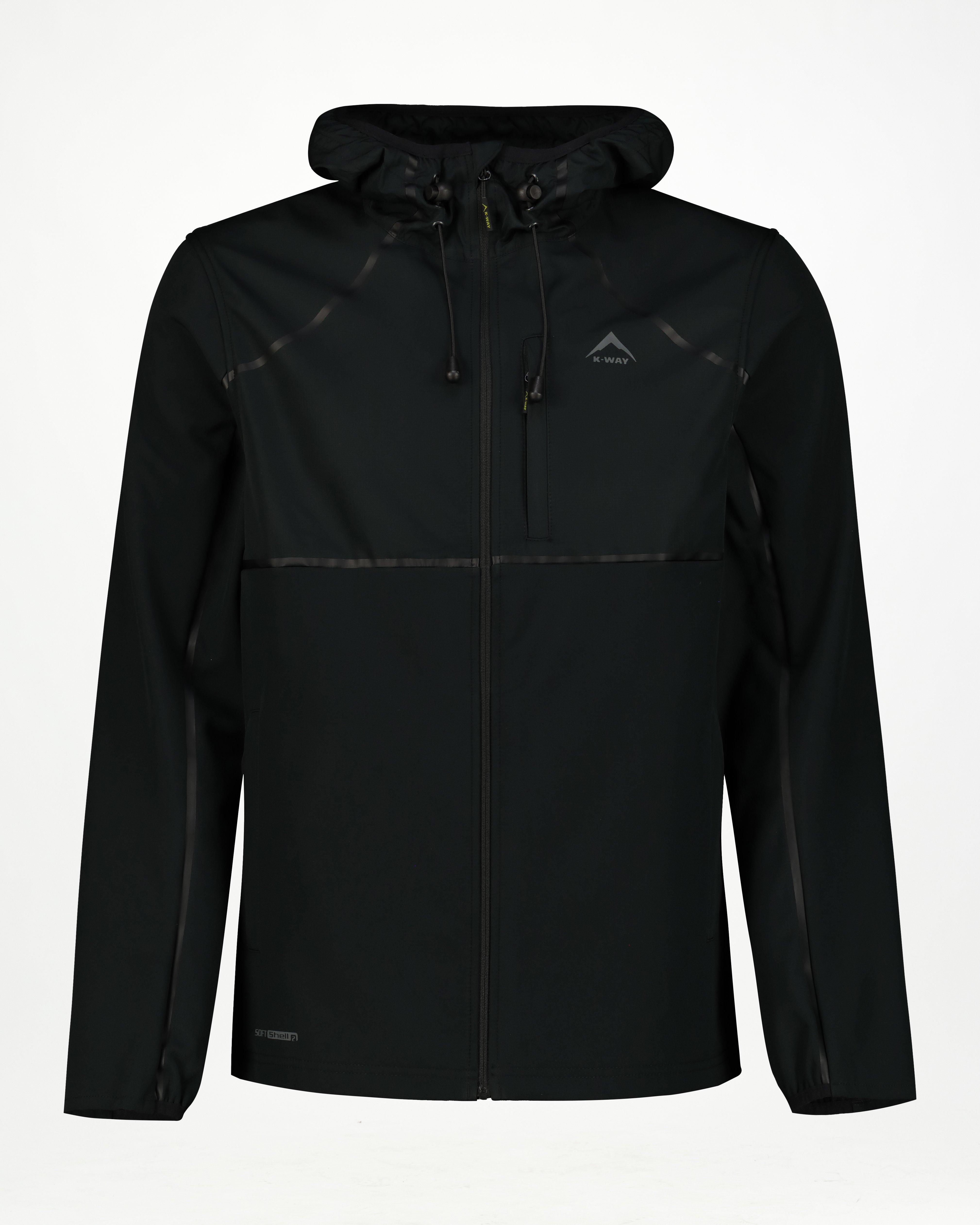 K-Way Men’s Hybrid Softshell Jacket -  Black