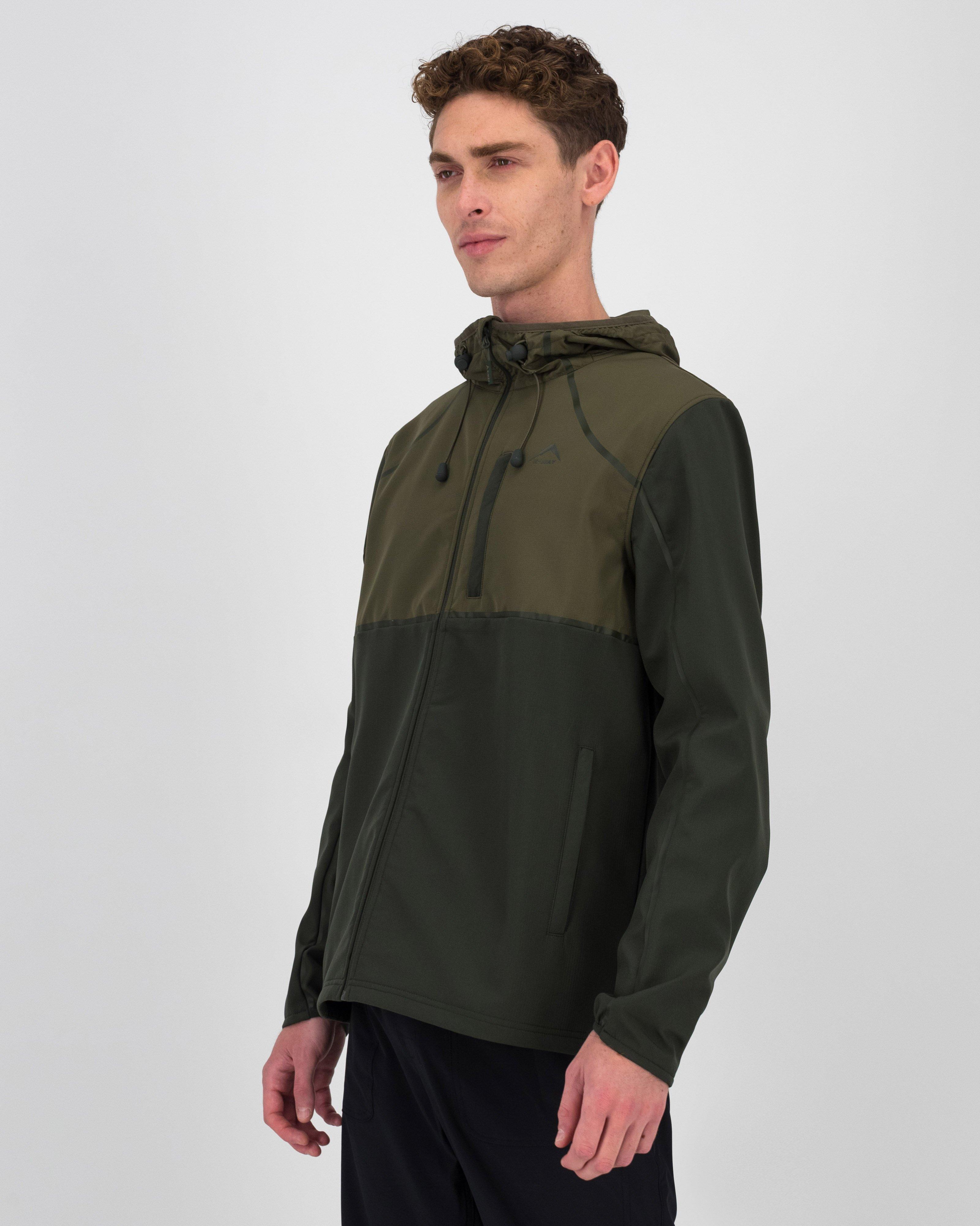K-Way Men’s Hybrid Softshell Jacket -  Dark Olive