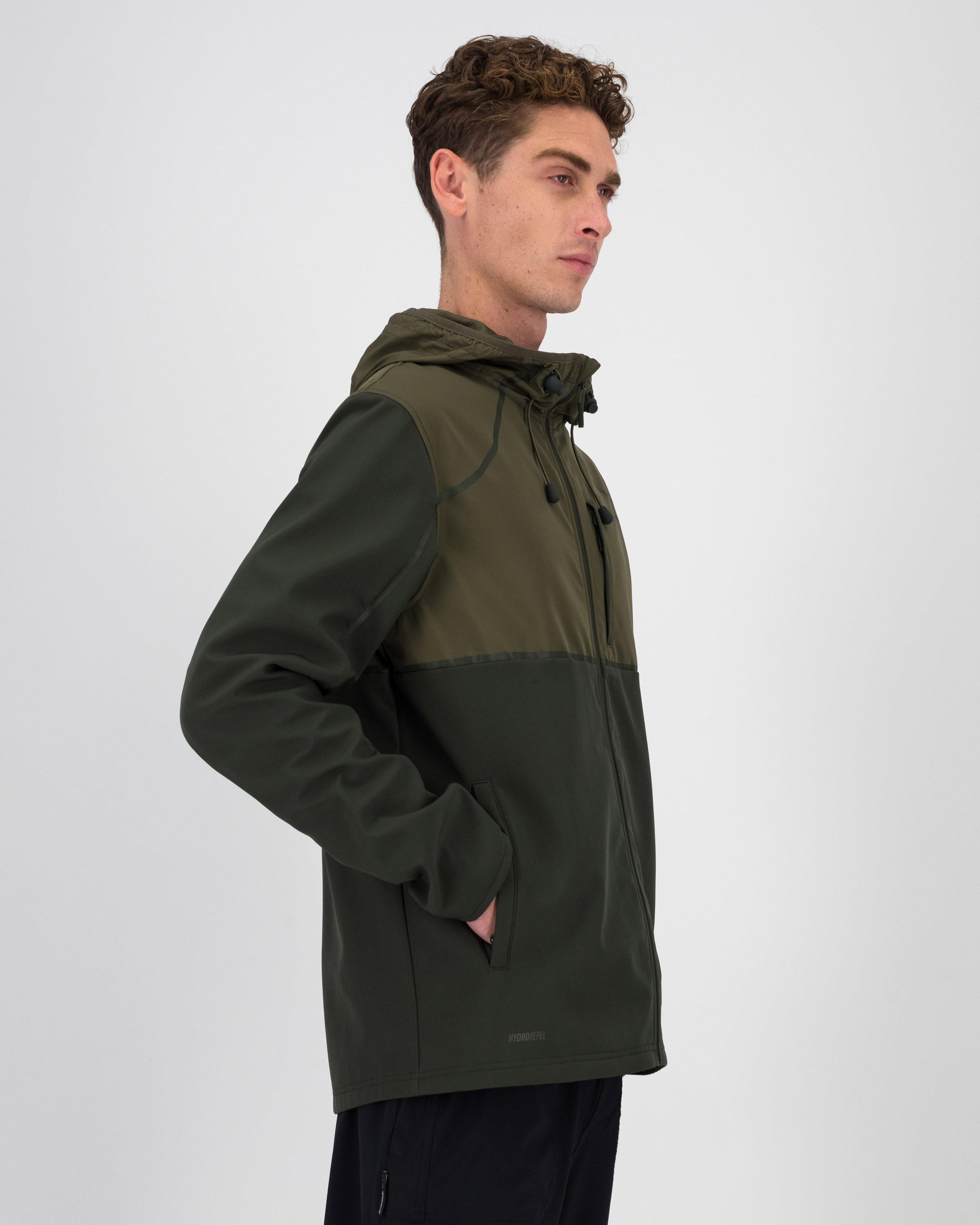 K-Way Men’s Hybrid Softshell Jacket -  Dark Olive