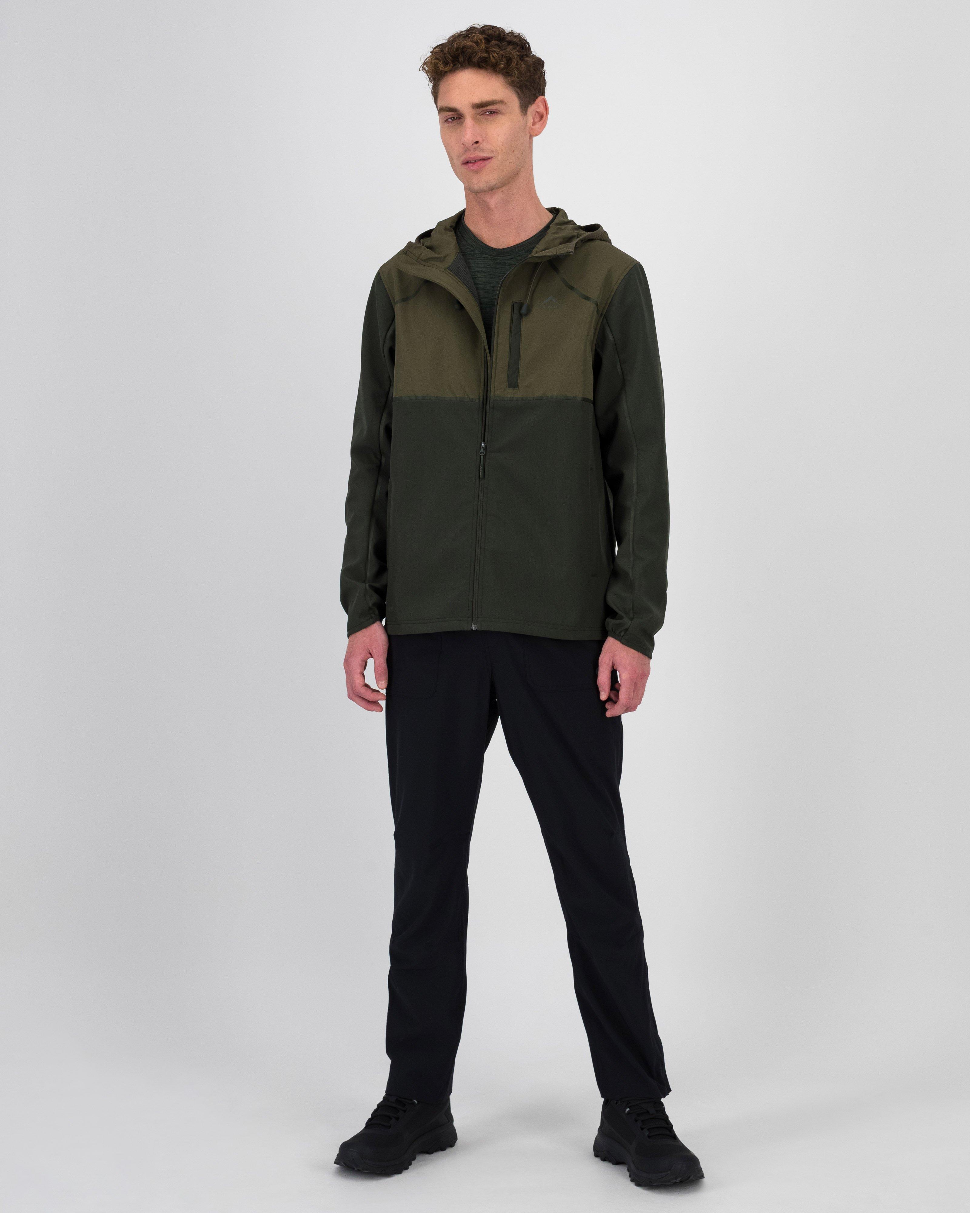 K-Way Men’s Hybrid Softshell Jacket -  Dark Olive