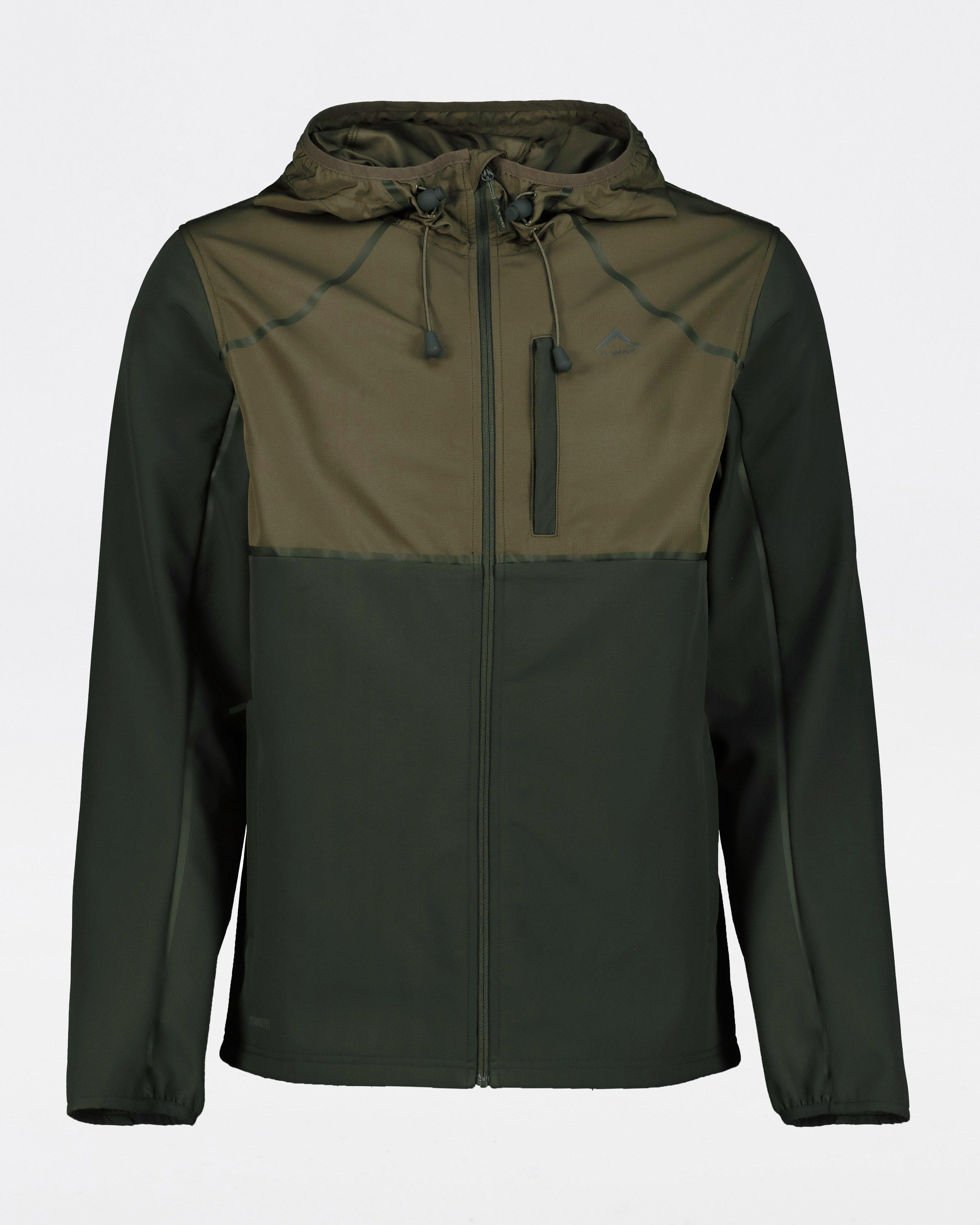 K-Way Men’s Hybrid Softshell Jacket -  Dark Olive