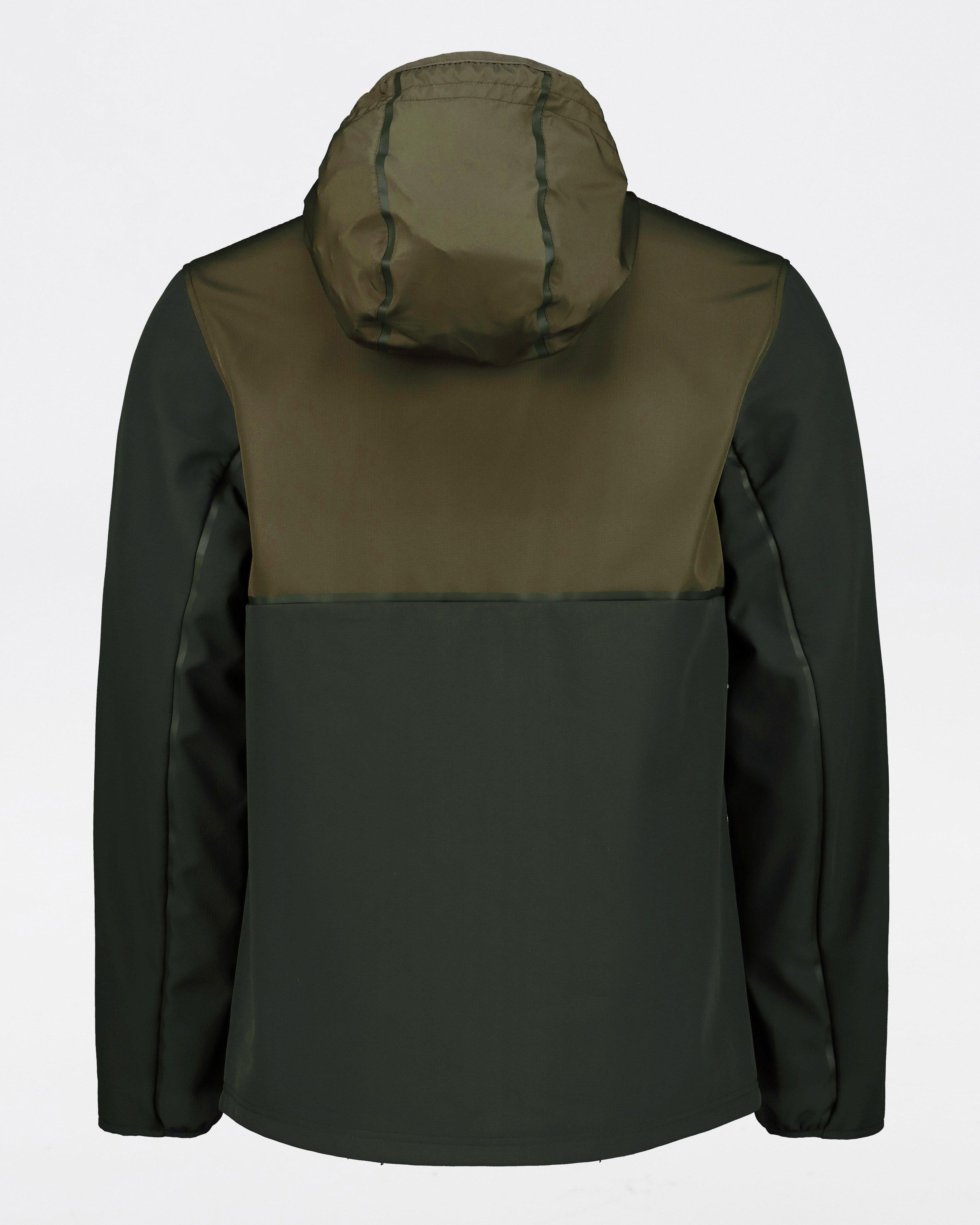 K-Way Men’s Hybrid Softshell Jacket -  Dark Olive