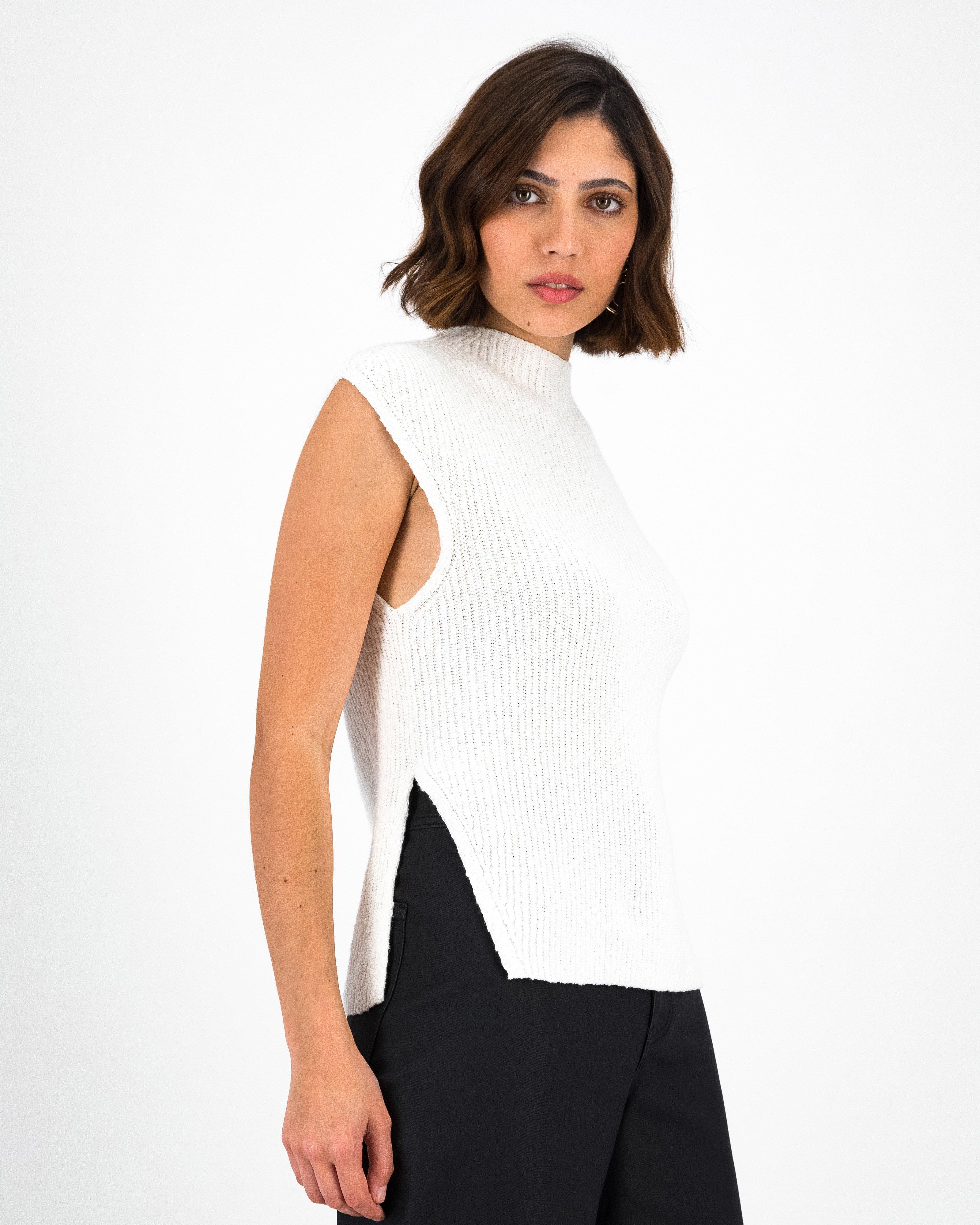 Kent Sleeveless Knitwear Vest -  Milk