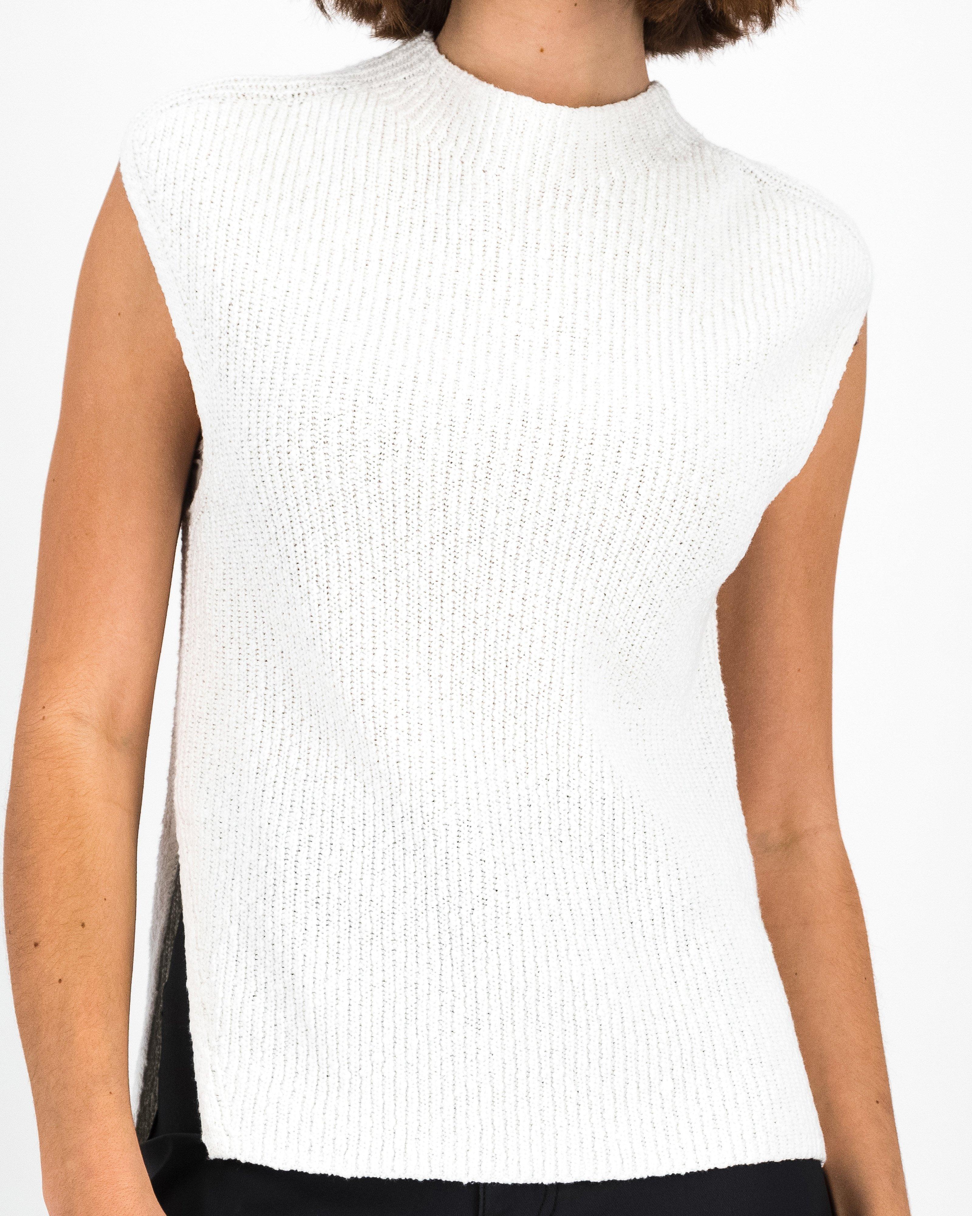 Kent Sleeveless Knitwear Vest -  Milk