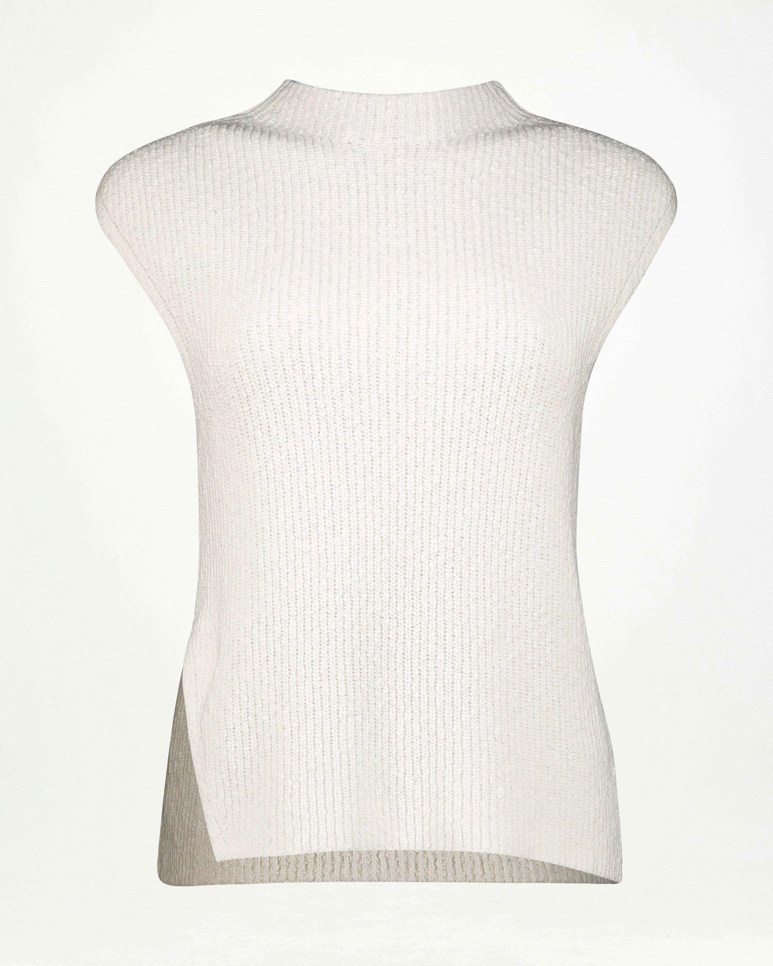 Kent Sleeveless Knitwear Vest -  Milk