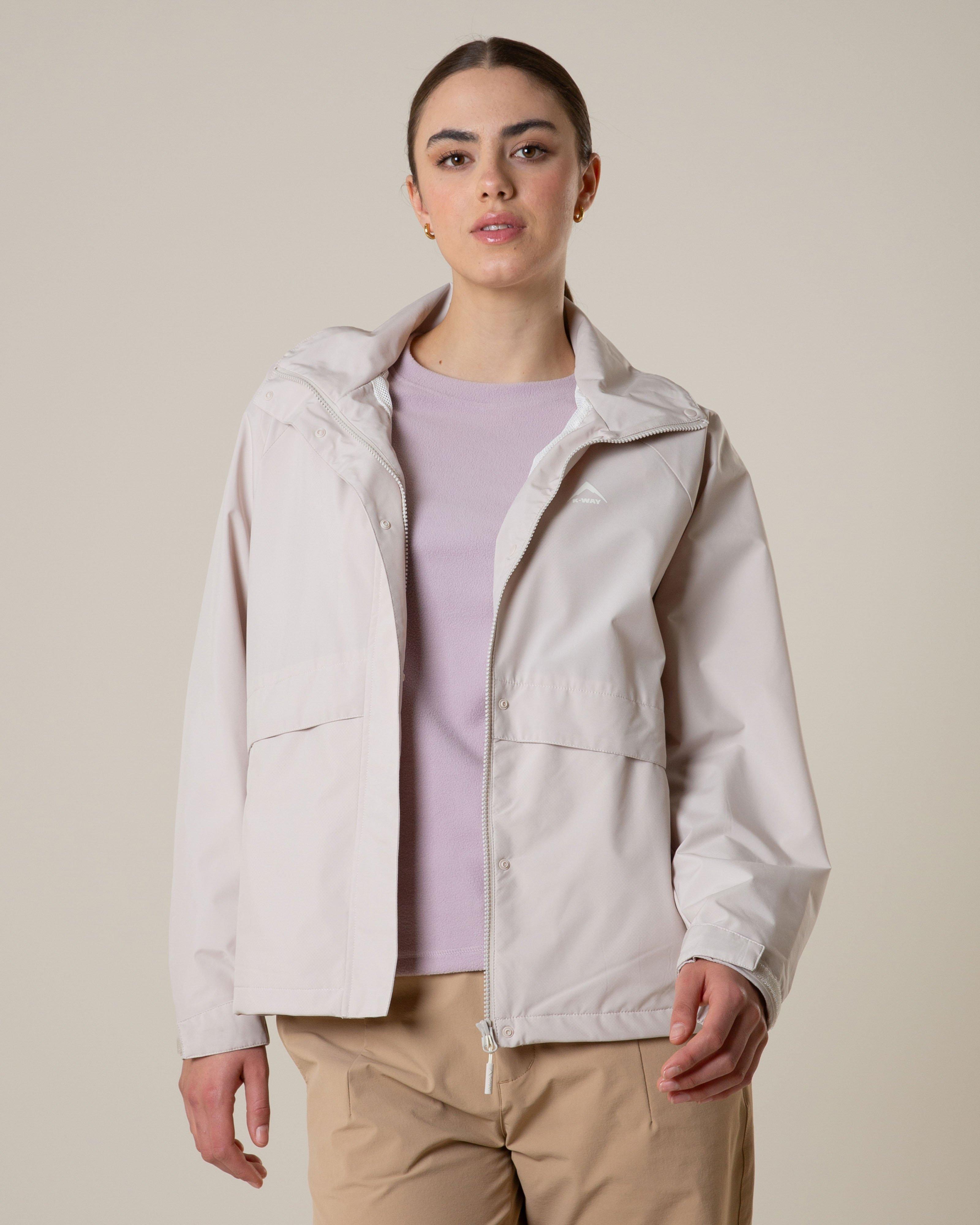 K-Way Women’s Dew Windbreaker Jacket -  Bone