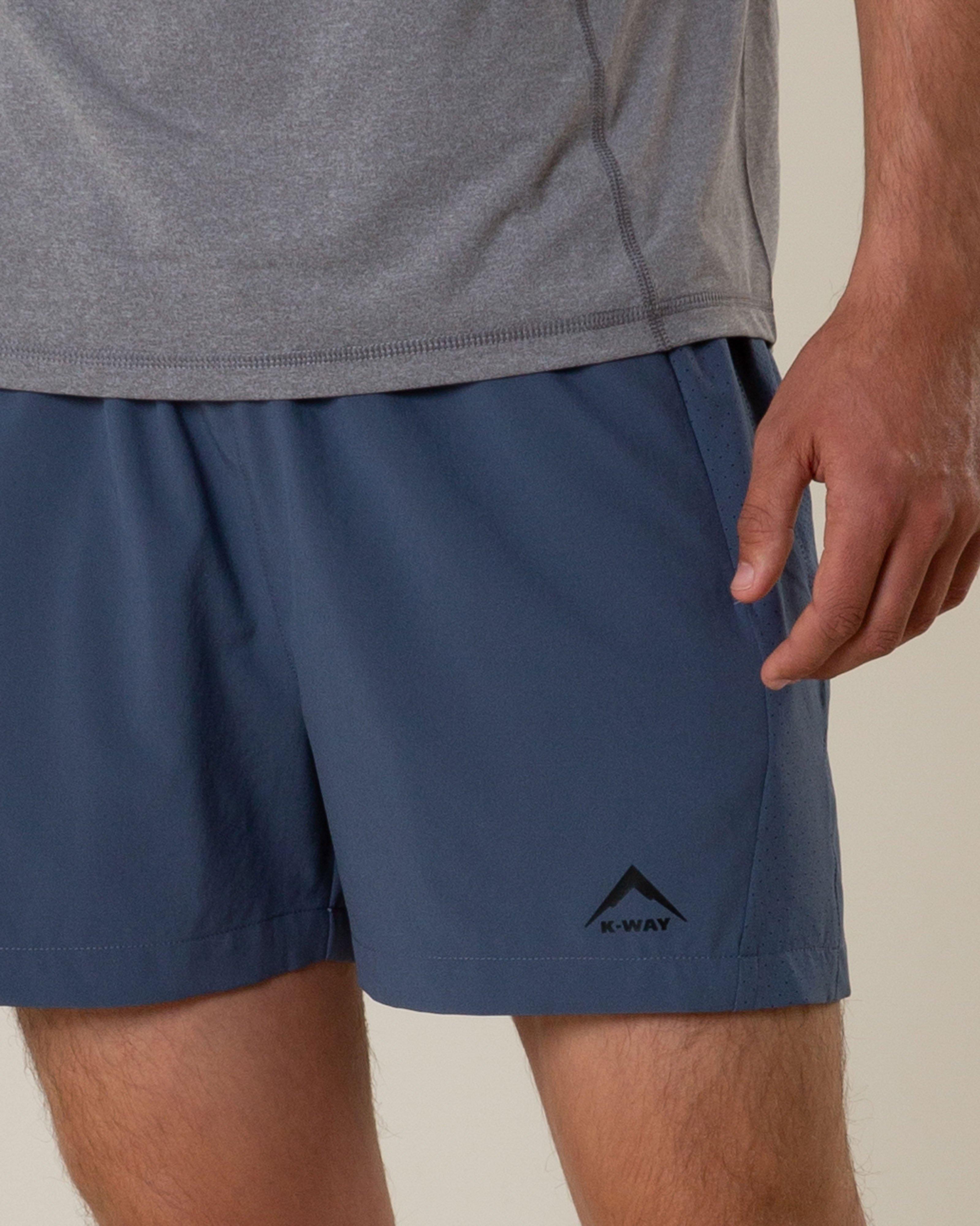 K-Way Pulse Men’s Active 5-inch Shorts -  Mid Blue