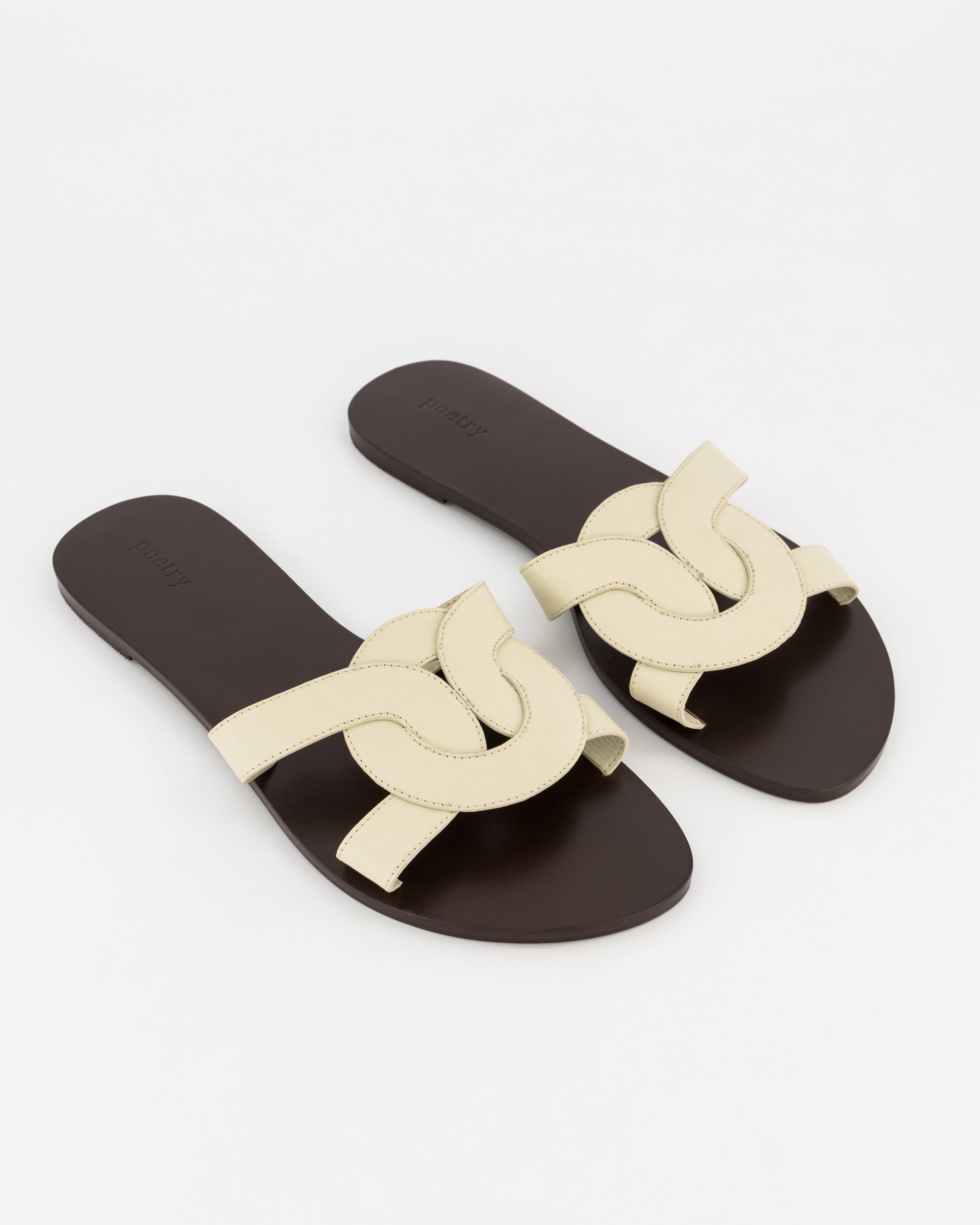Brienne Leather Sandal -  Milk