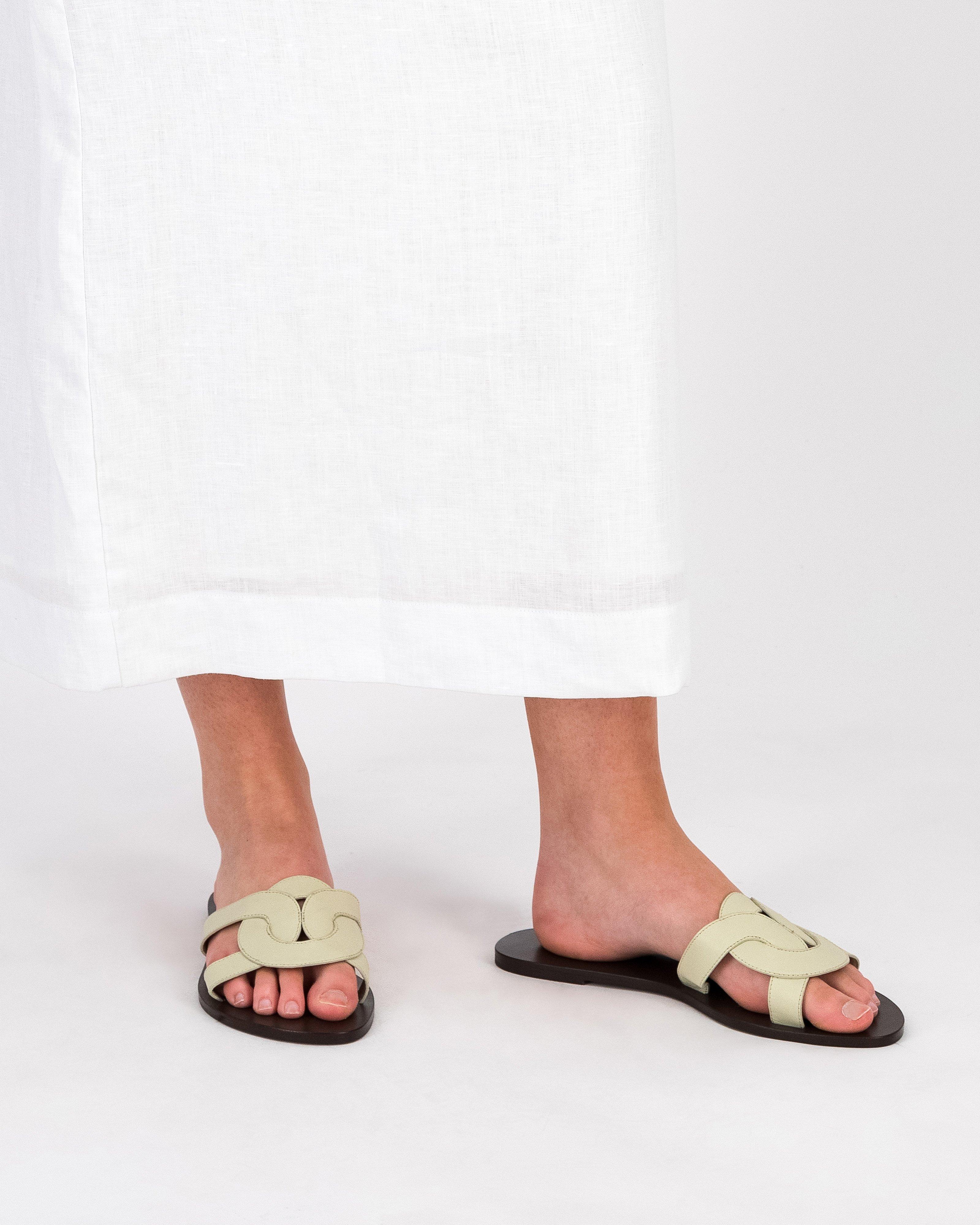 Brienne Leather Sandal -  Milk