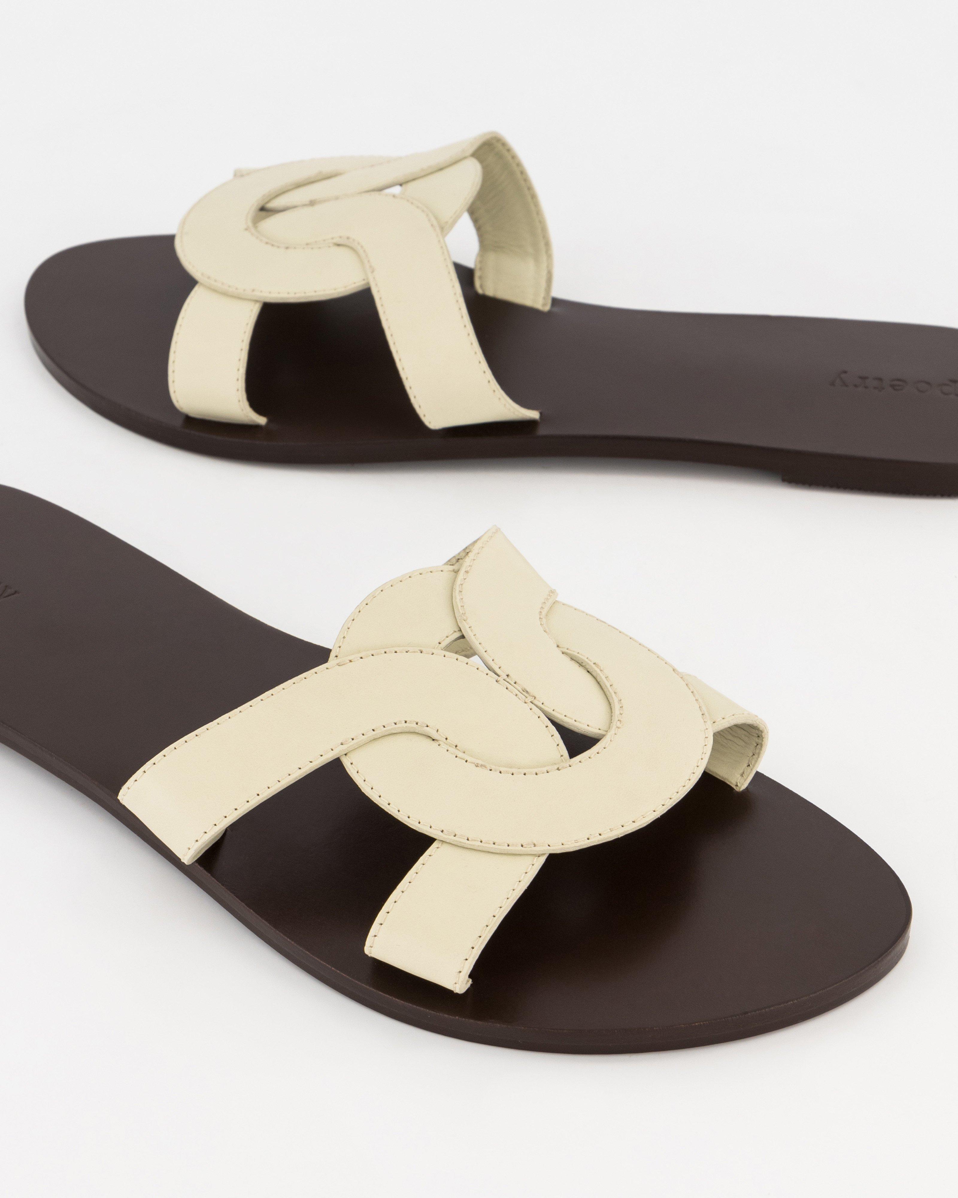 Brienne Leather Sandal -  Milk