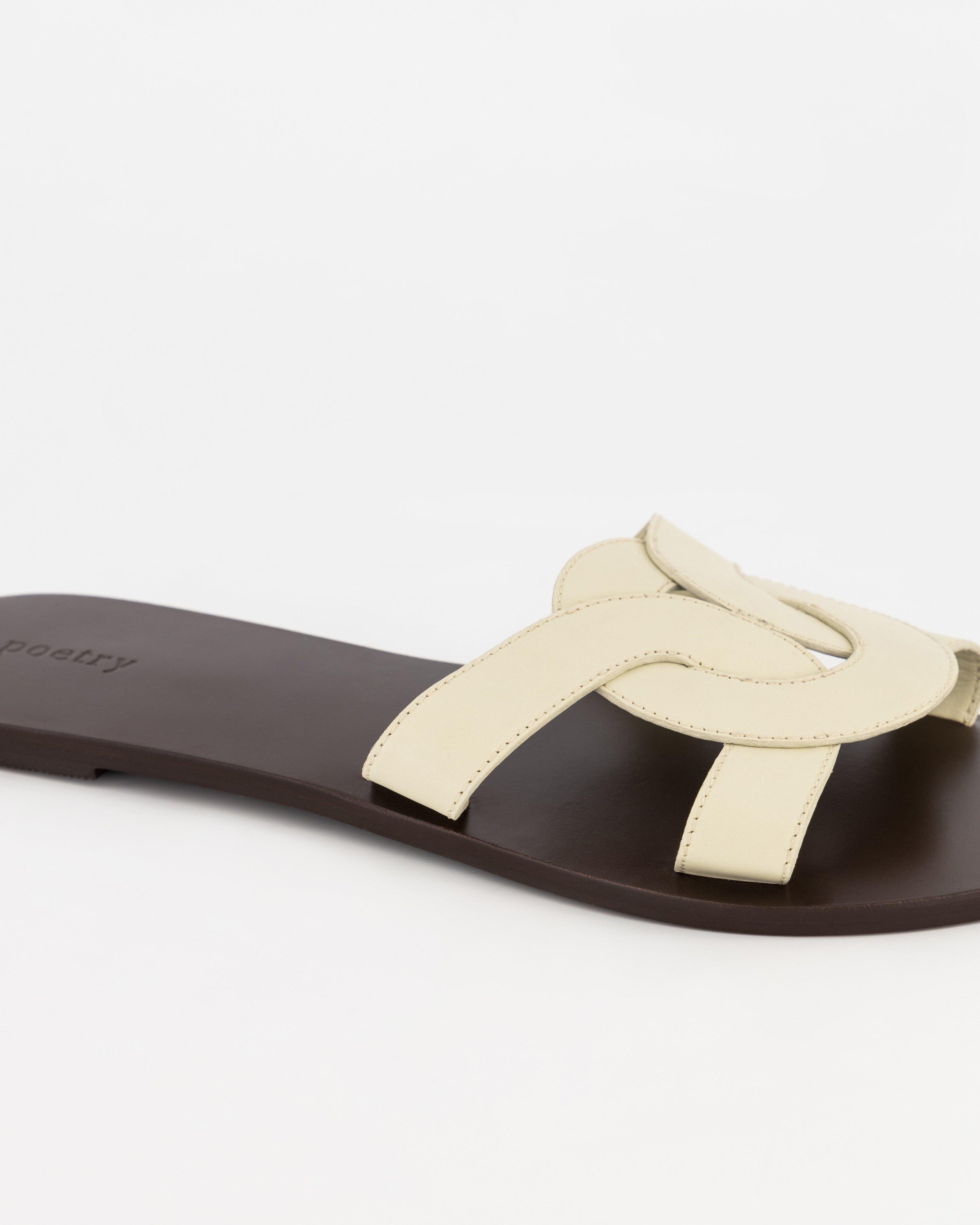 Brienne Leather Sandal -  Milk