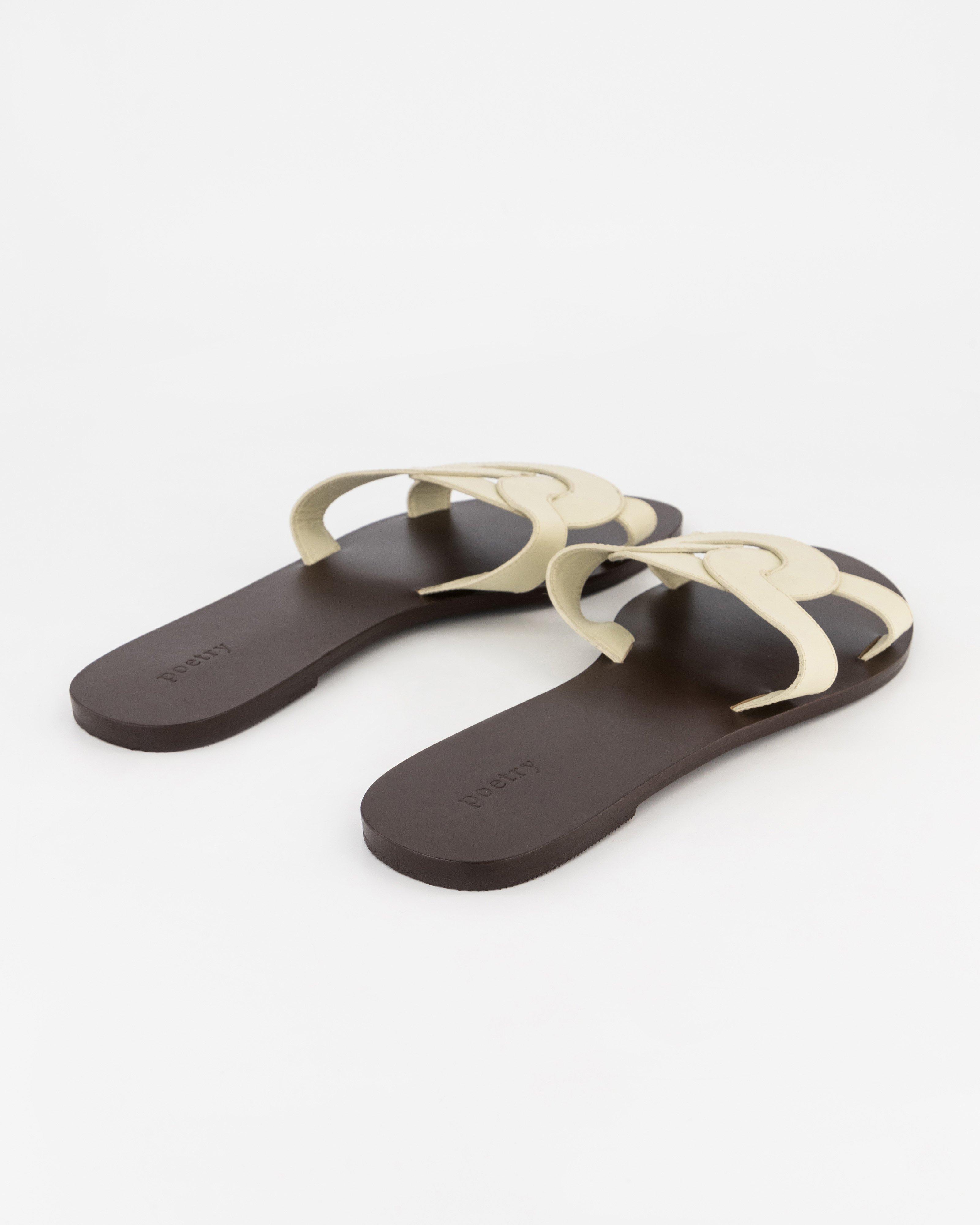 Brienne Leather Sandal -  Milk