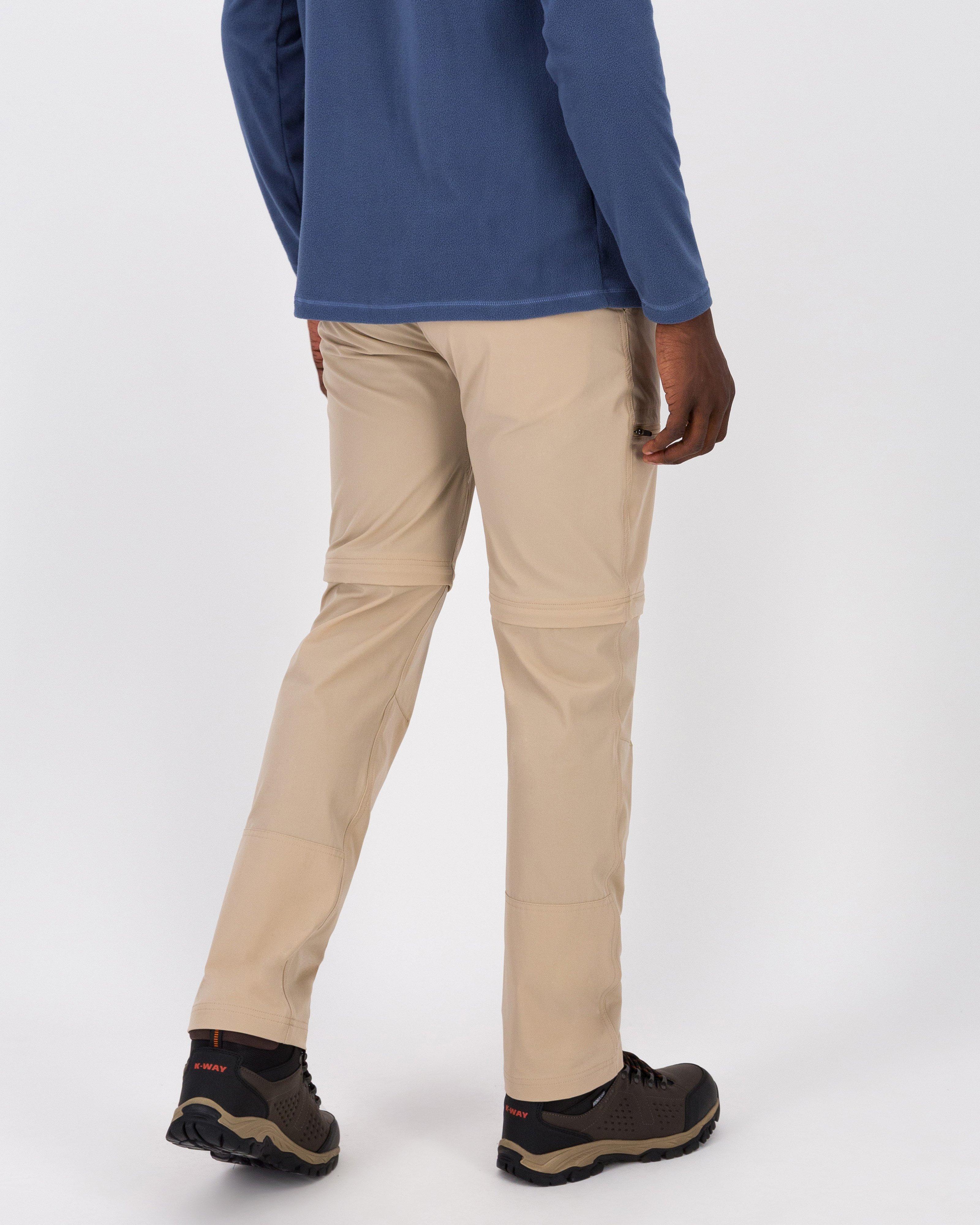 K-Way Men’s Utility Zip-Off Pants -  Stone