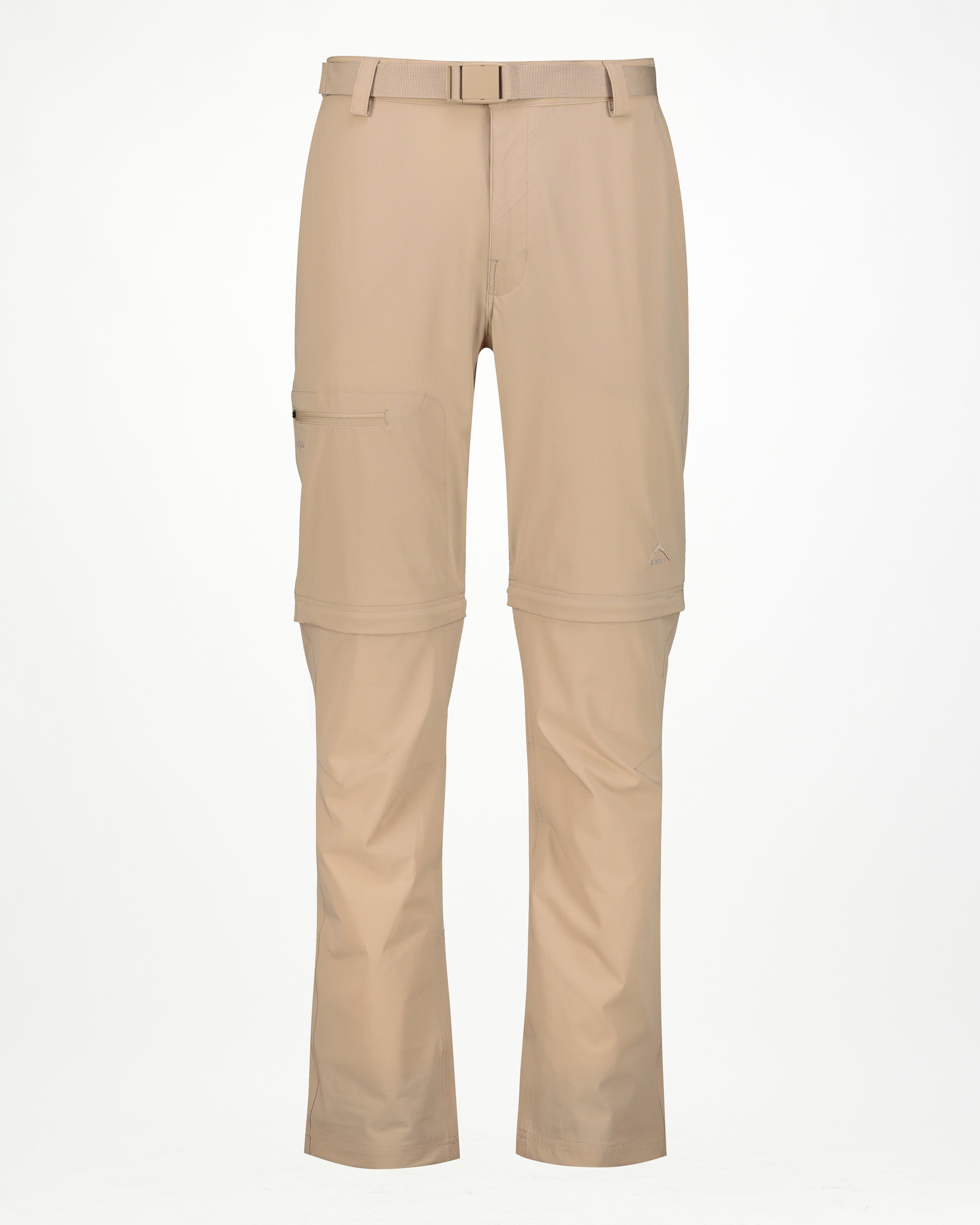 K-Way Men’s Utility Zip-Off Pants -  Stone