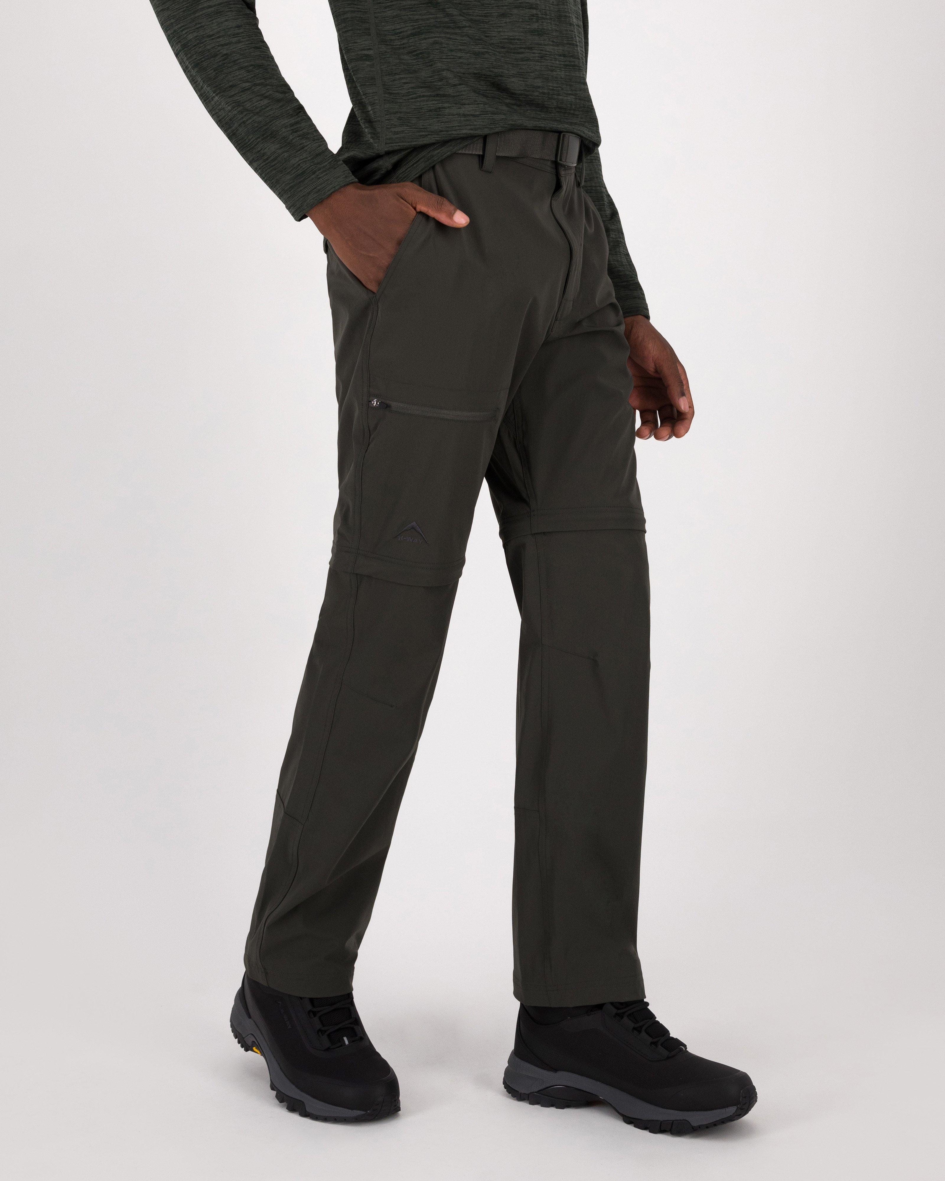 K-Way Men’s Utility Zip-Off Pants -  Dark Olive