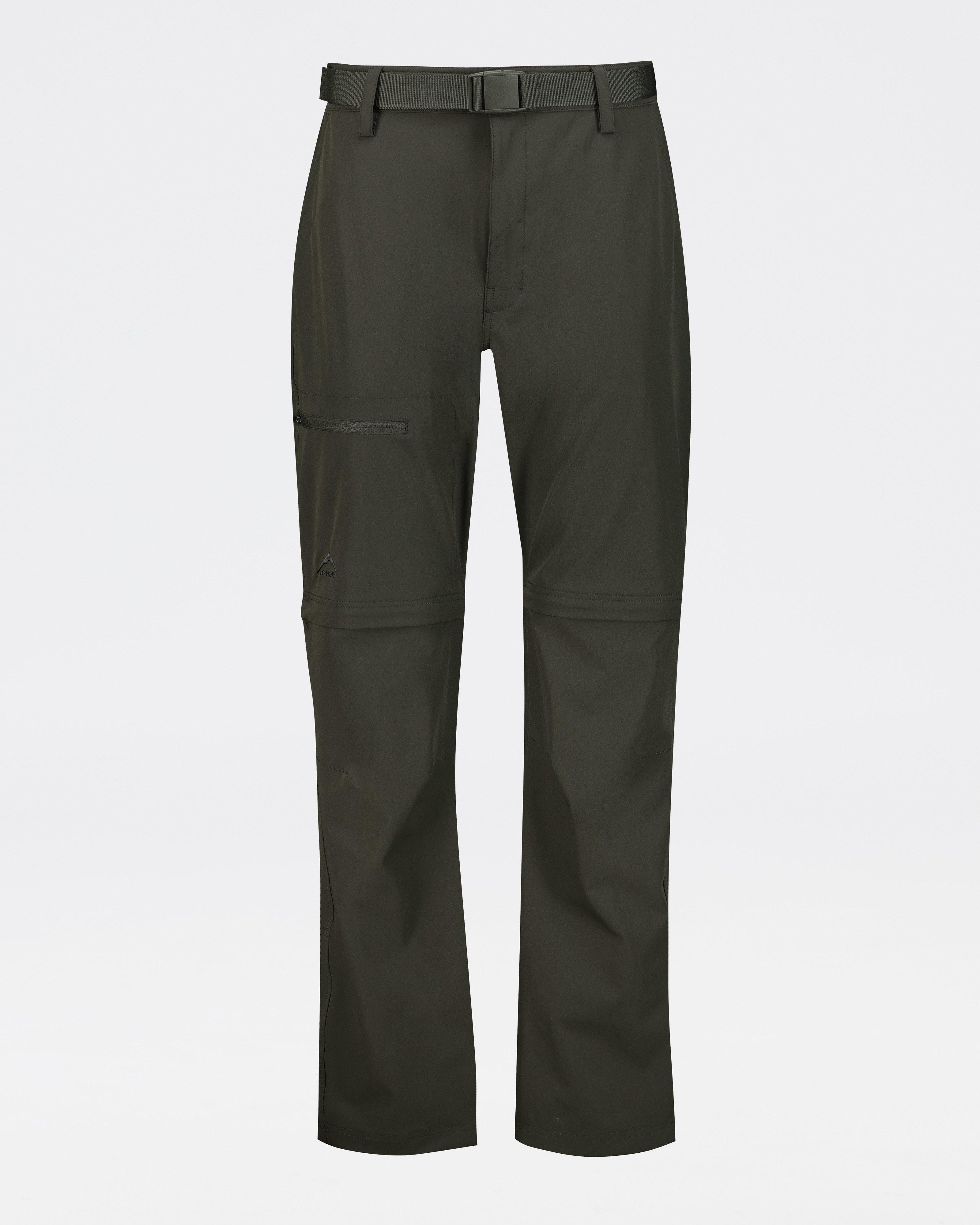 K-Way Men’s Utility Zip-Off Pants -  Dark Olive