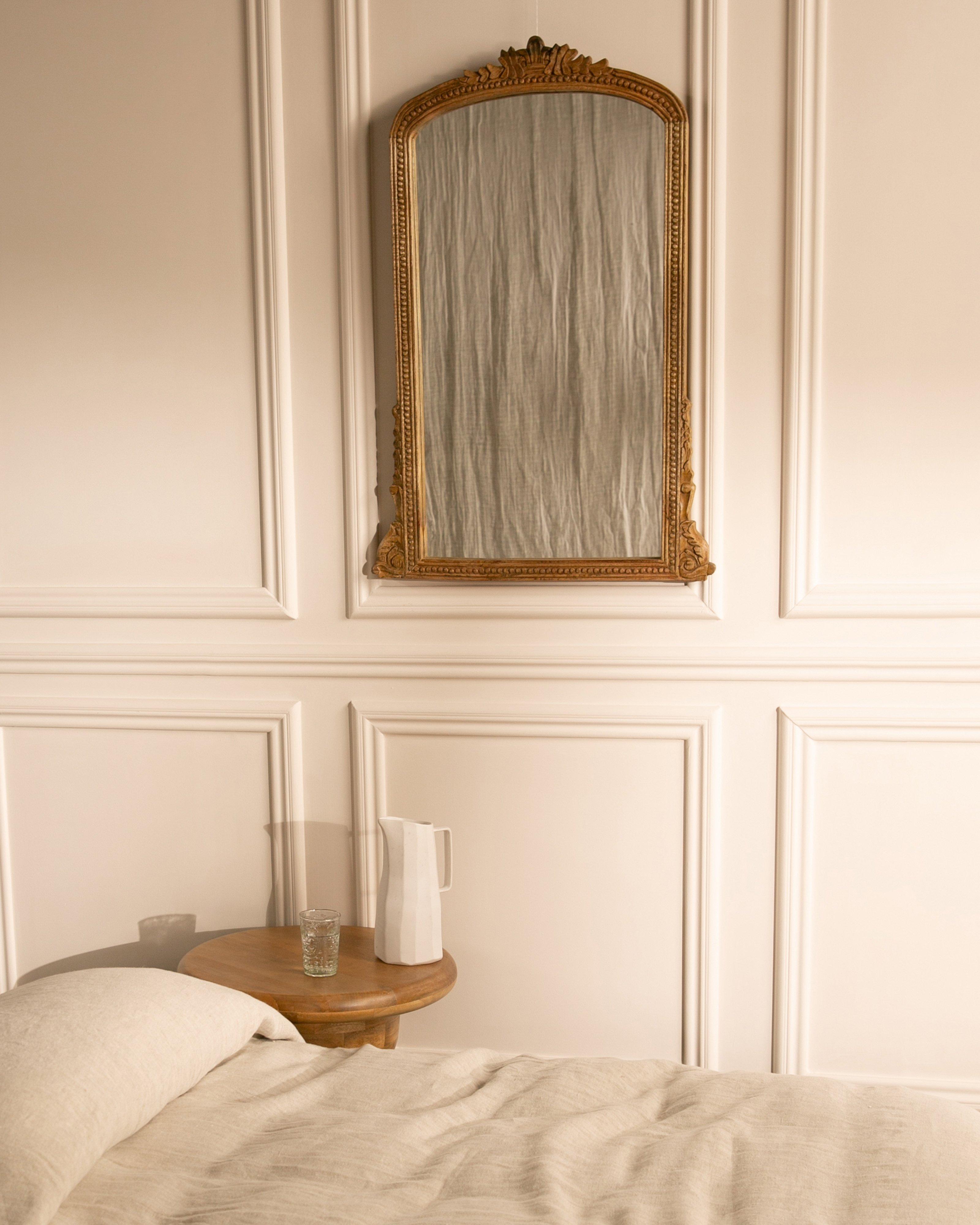 Cara Carved Vanity Mirror -  Brown