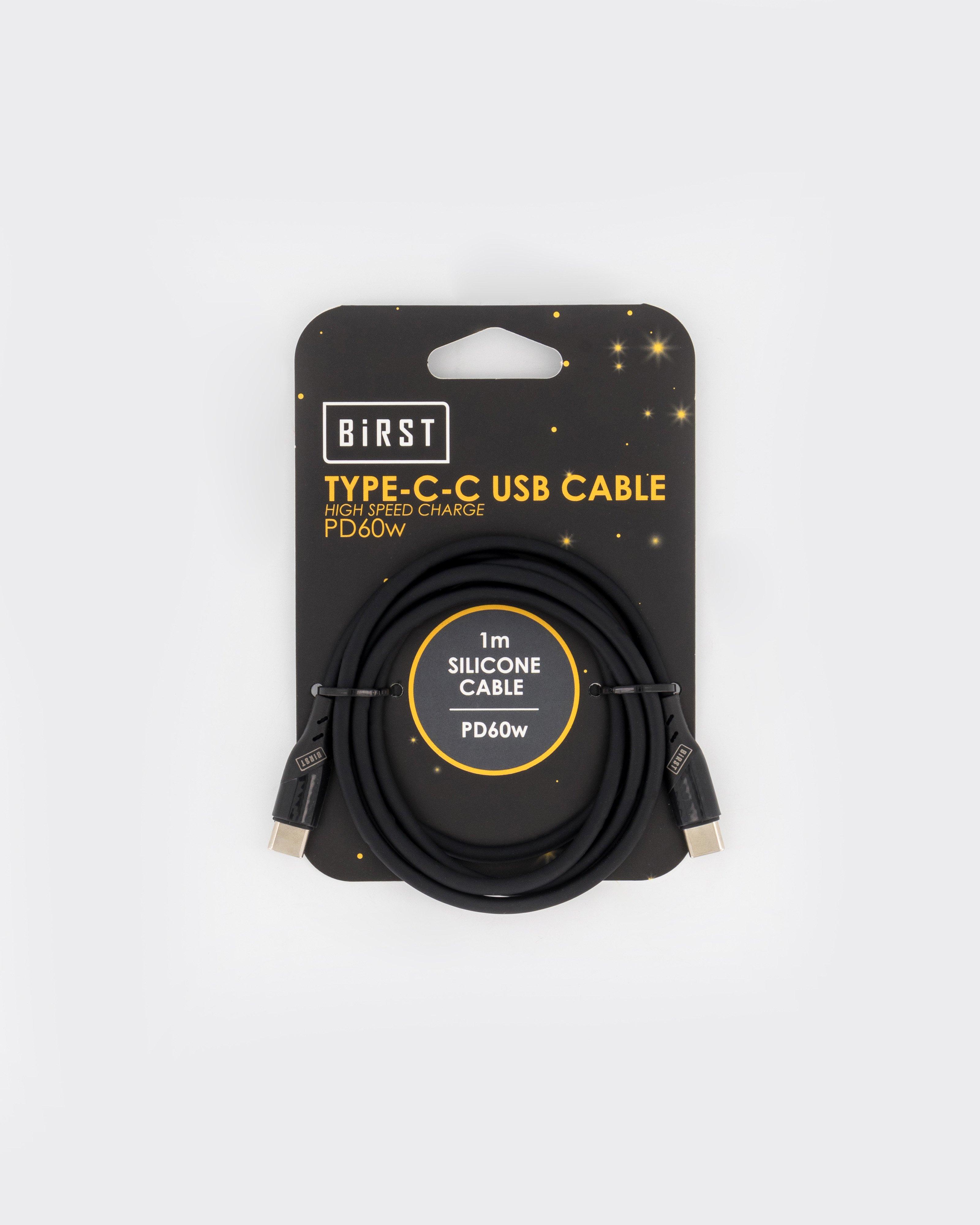 Birst Type C-C 1 Metre Charging Cable  -  Black