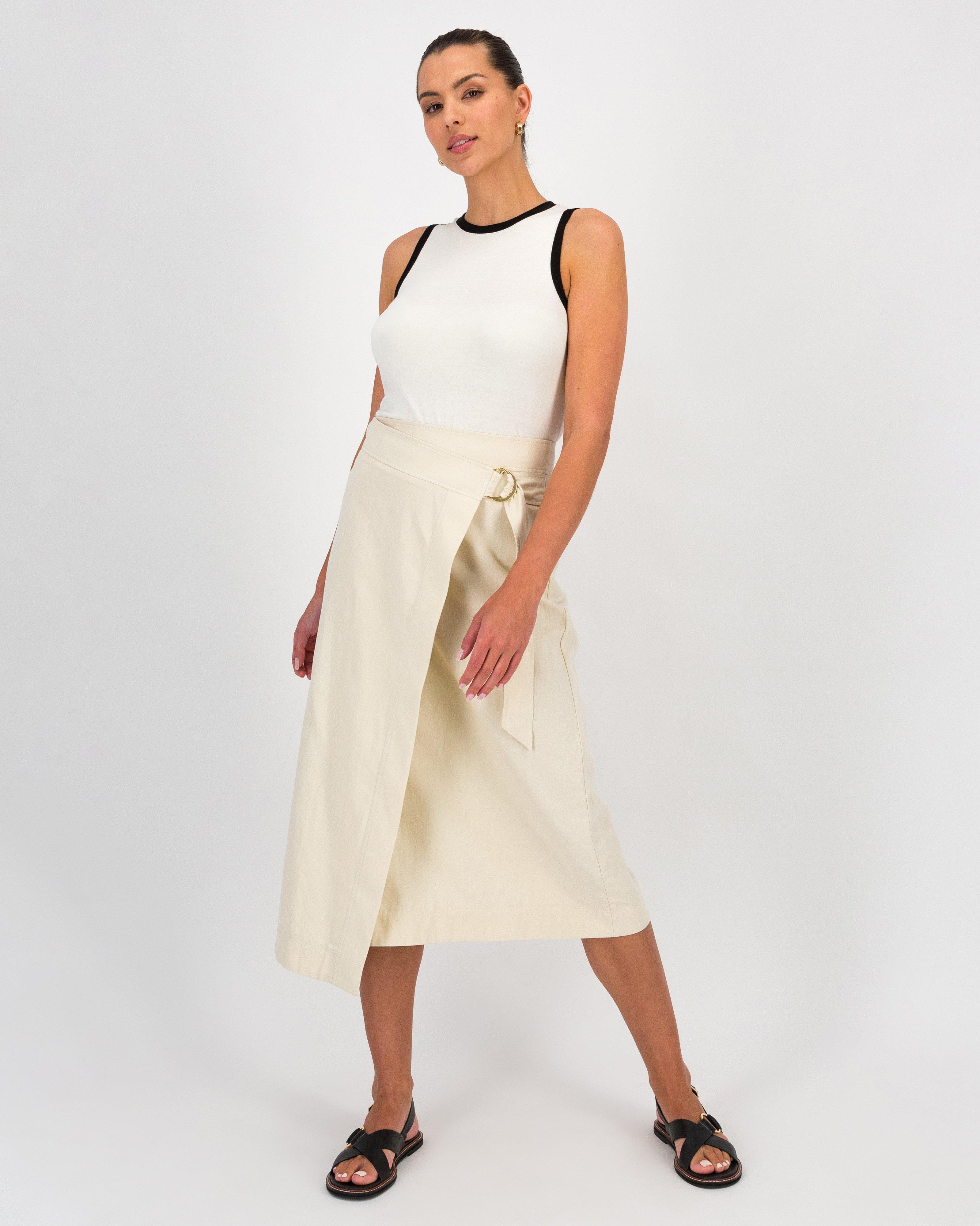 Lea Wrap Skirt -  Milk