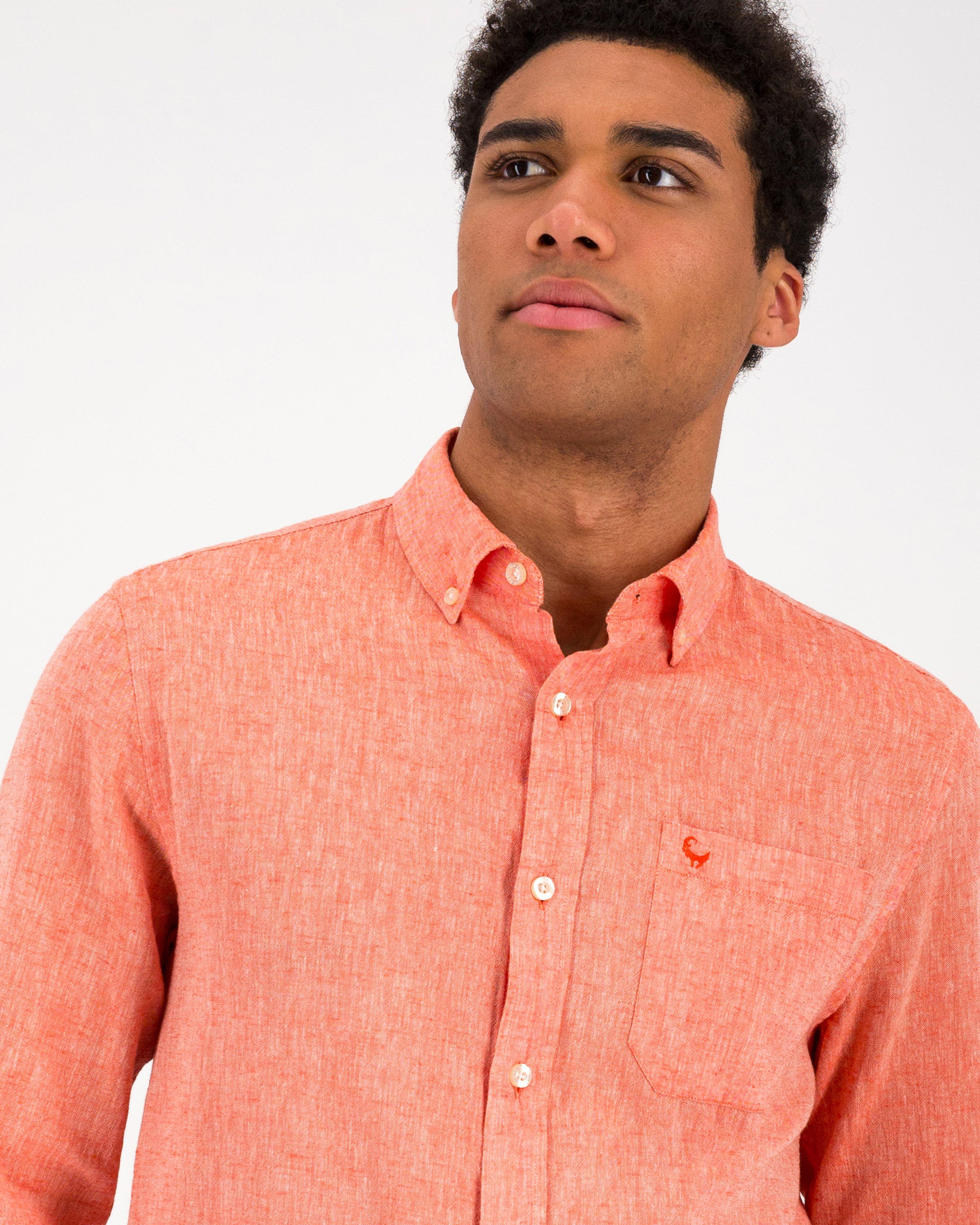 Old Khaki Men’s Presley Long Sleeve Shirt -  Orange