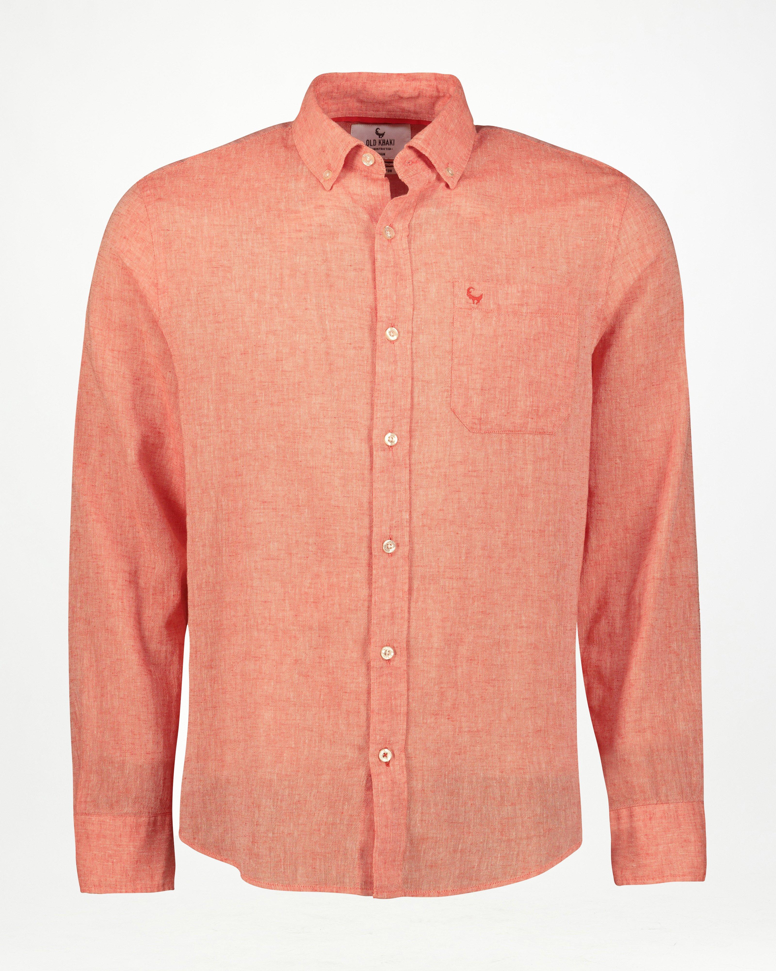 Old Khaki Men’s Presley Long Sleeve Shirt -  Orange