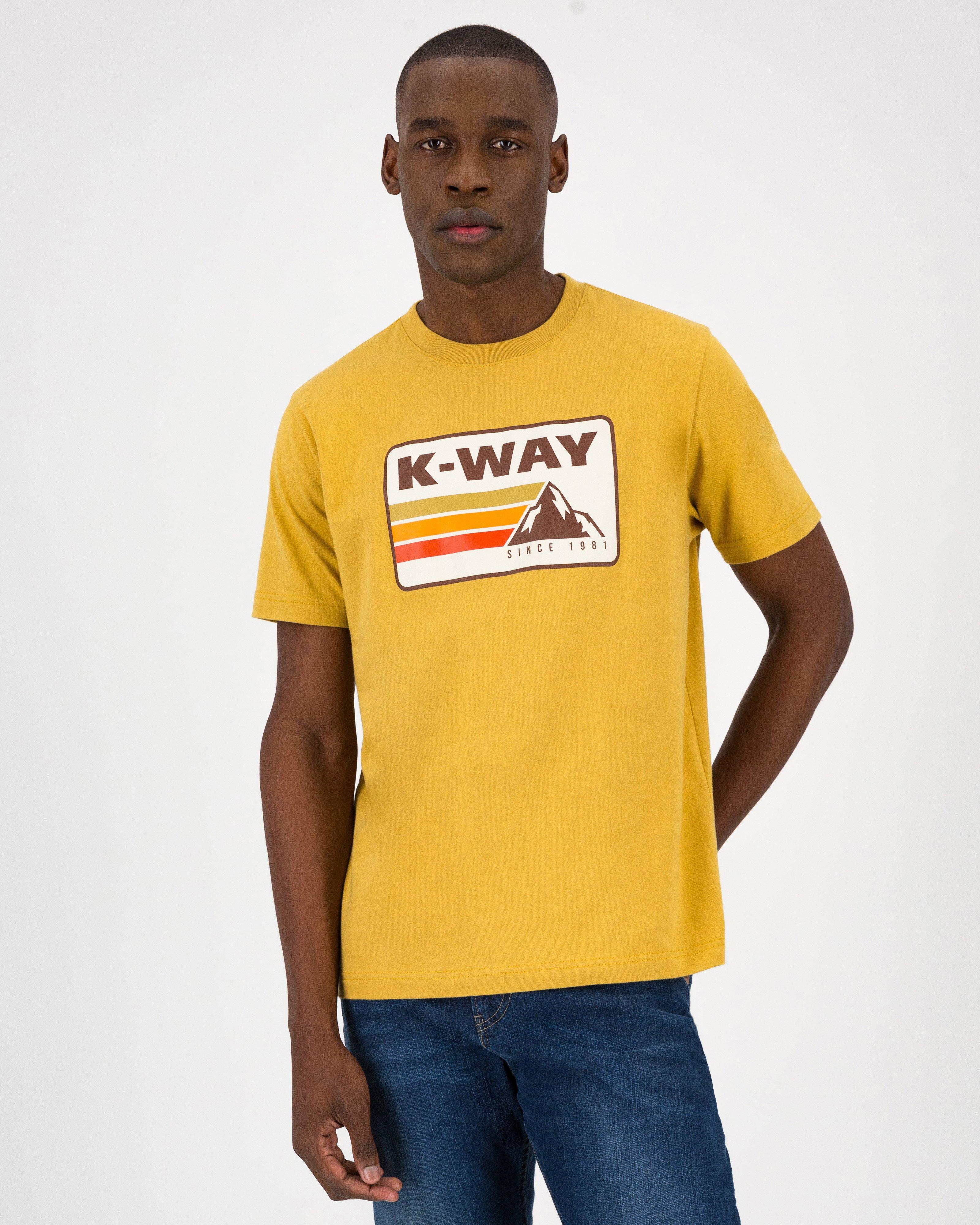 K-Way Elements Men’s Safari Retro T-shirt -  Ochre