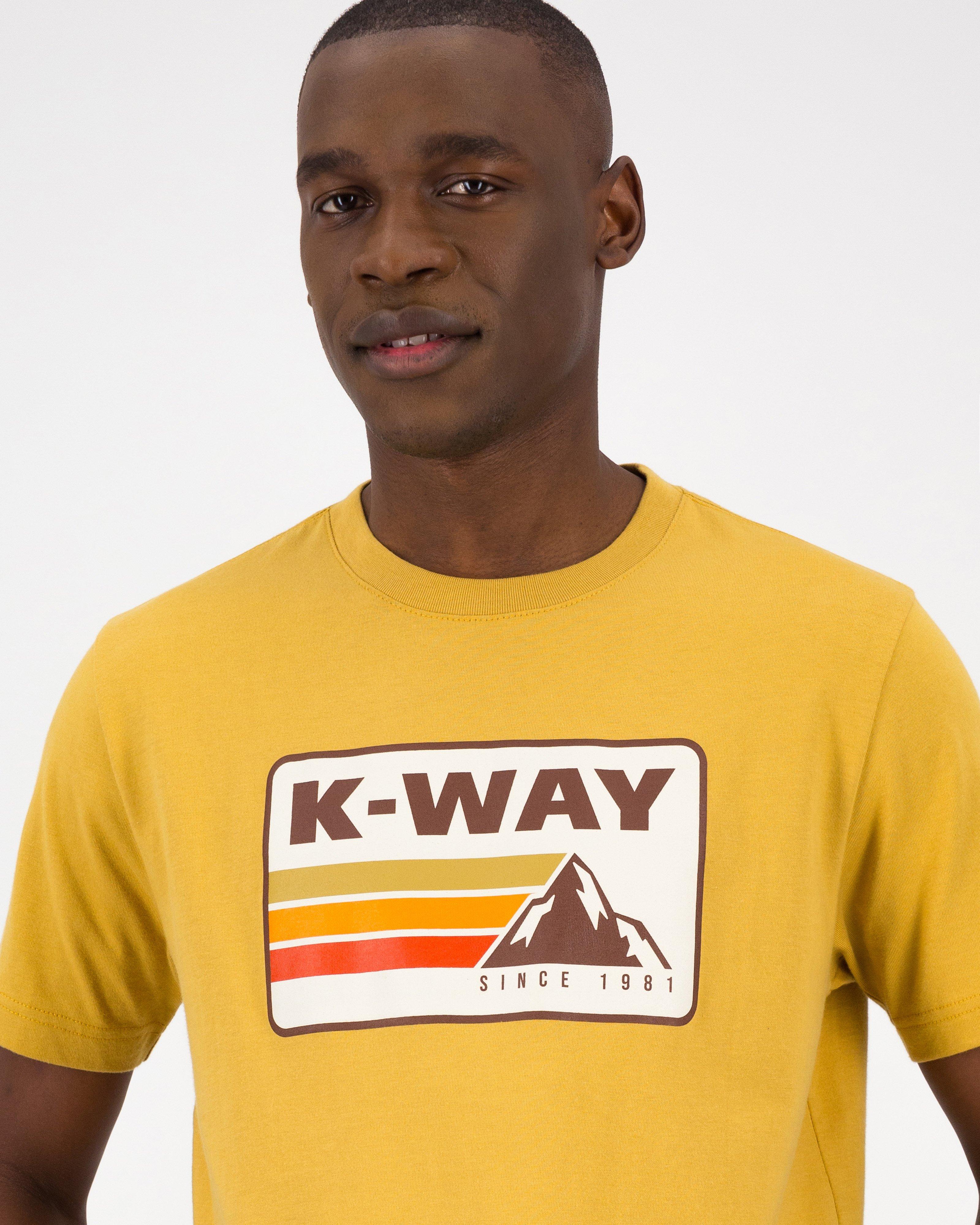 K-Way Elements Men’s Safari Retro T-shirt -  Ochre