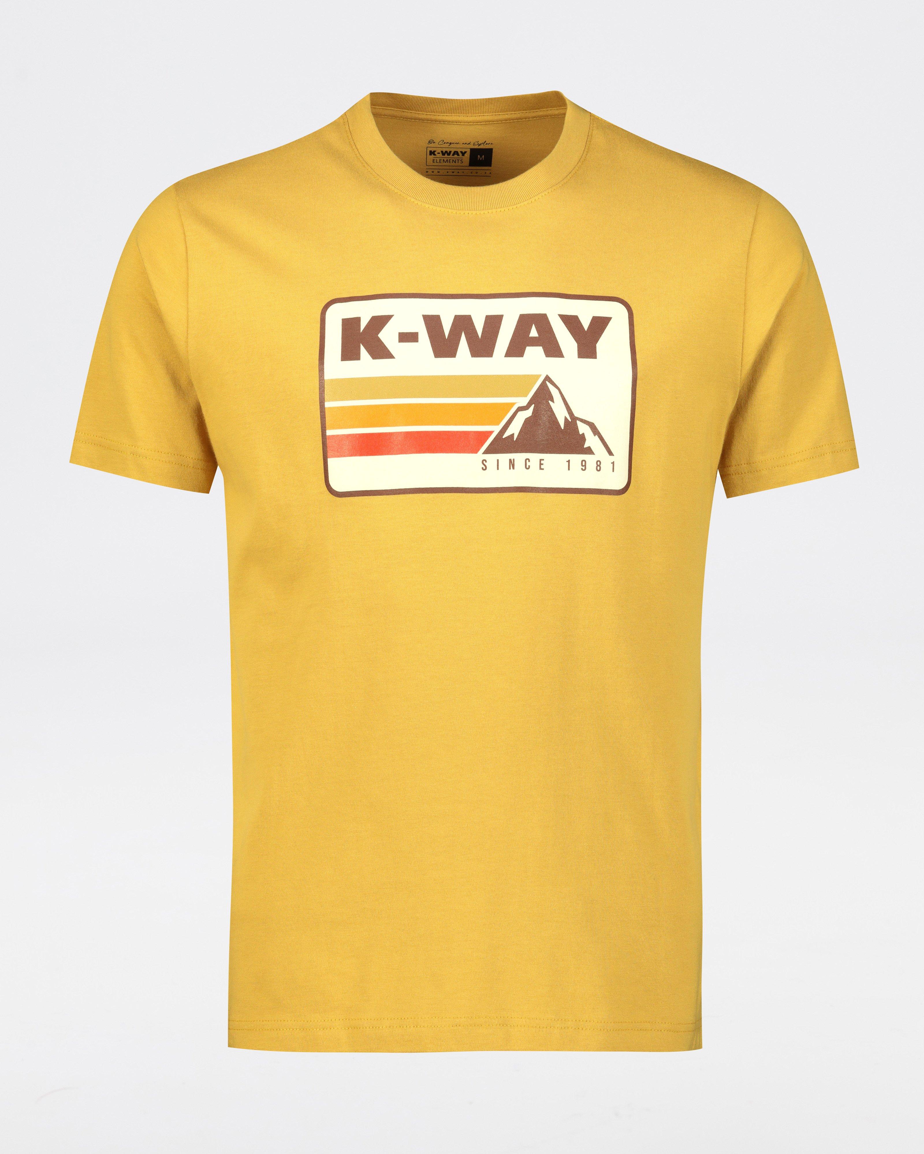 K-Way Elements Men’s Safari Retro T-shirt -  Ochre