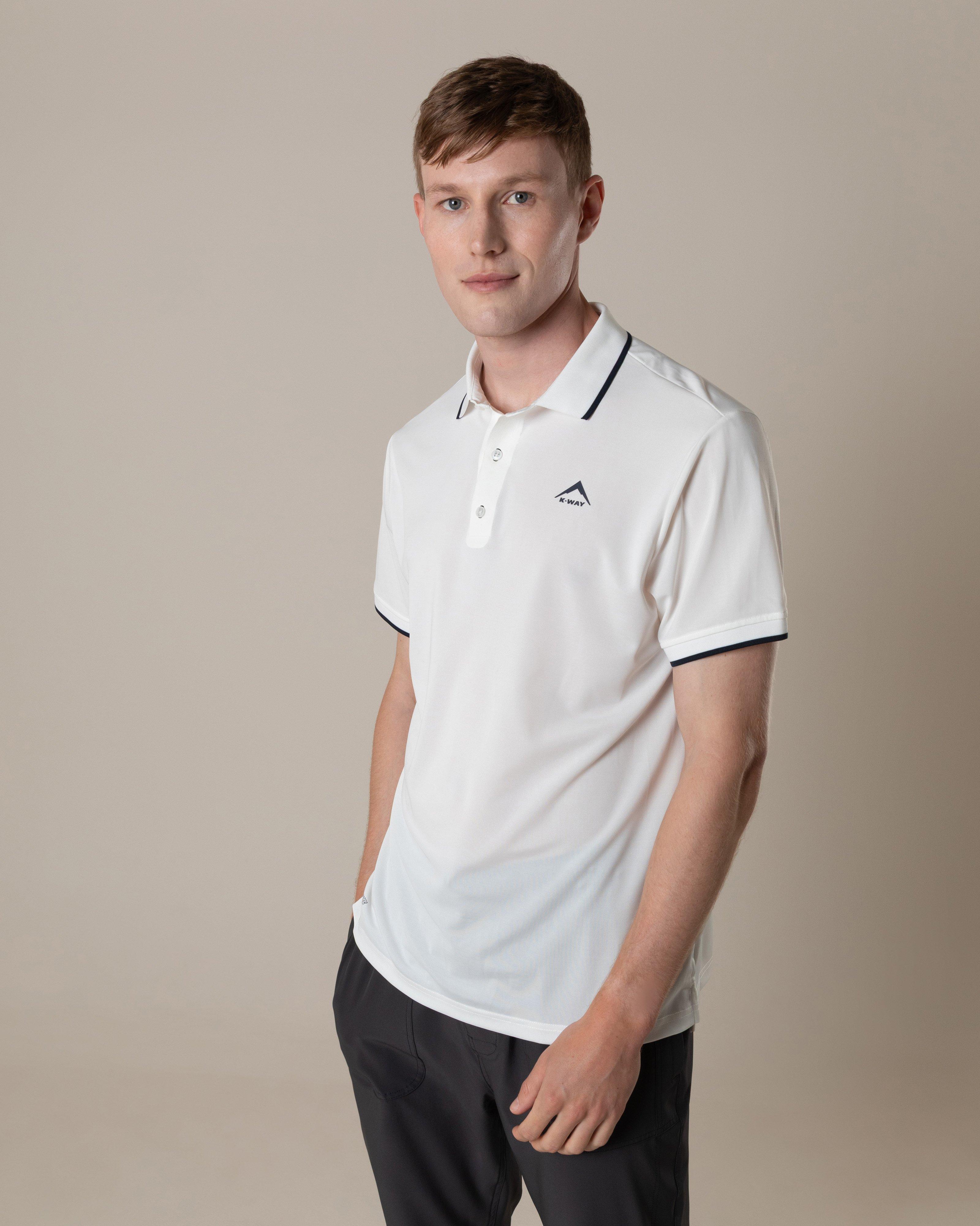 K-Way Men’s Hayden Short Sleeve Golfer -  White
