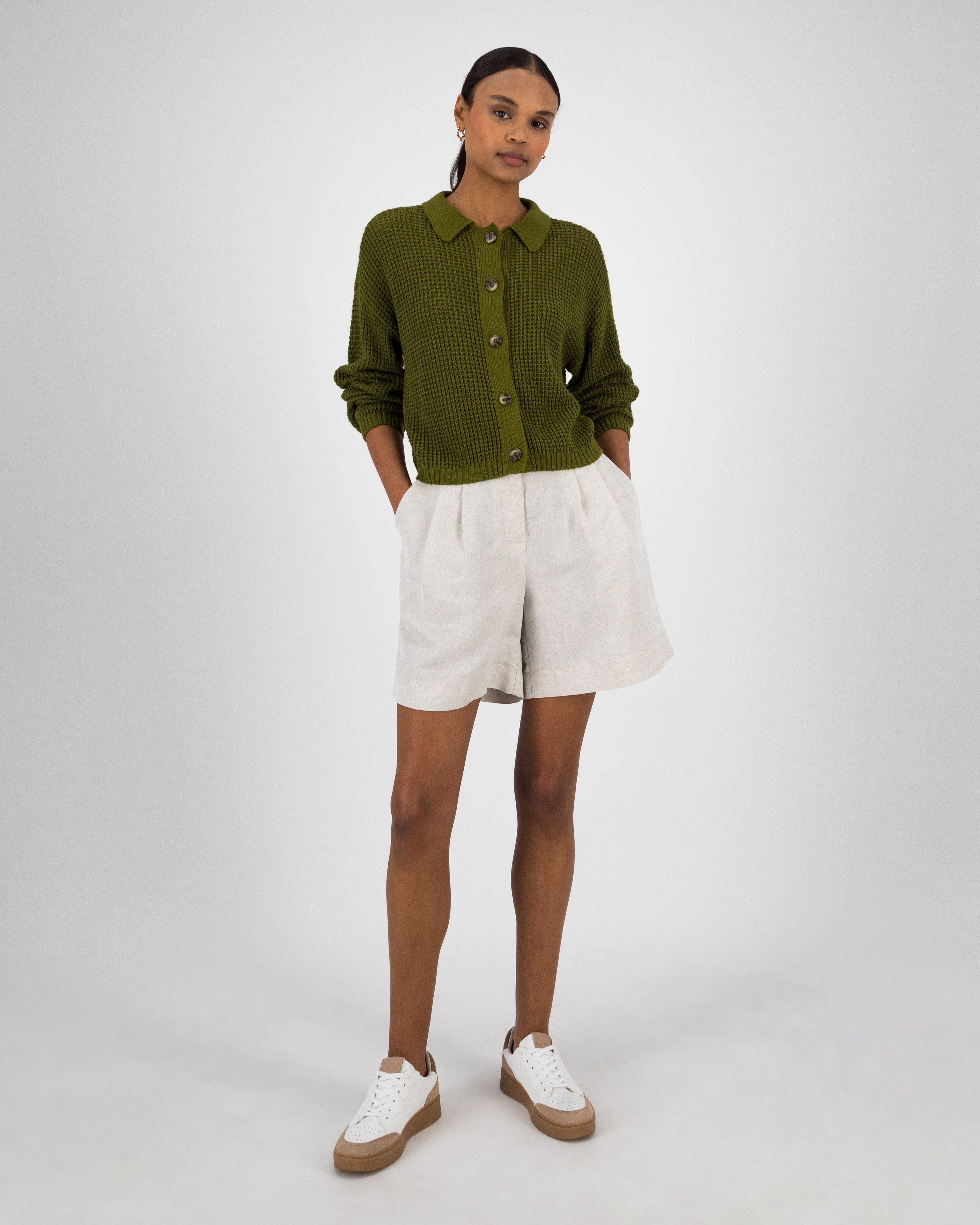 Women’s Kasha Cardigan  -  Green