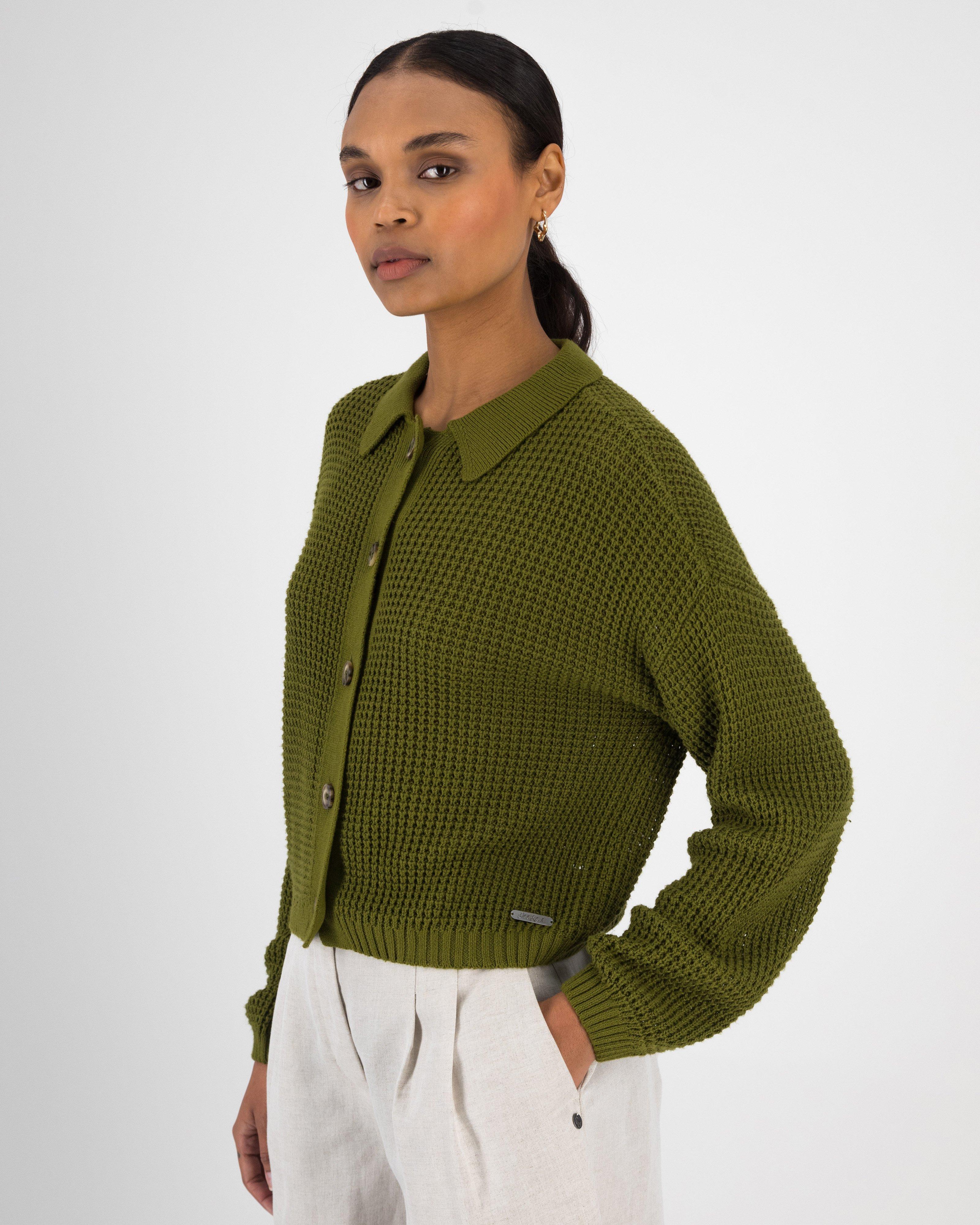 Women’s Kasha Cardigan  -  Green