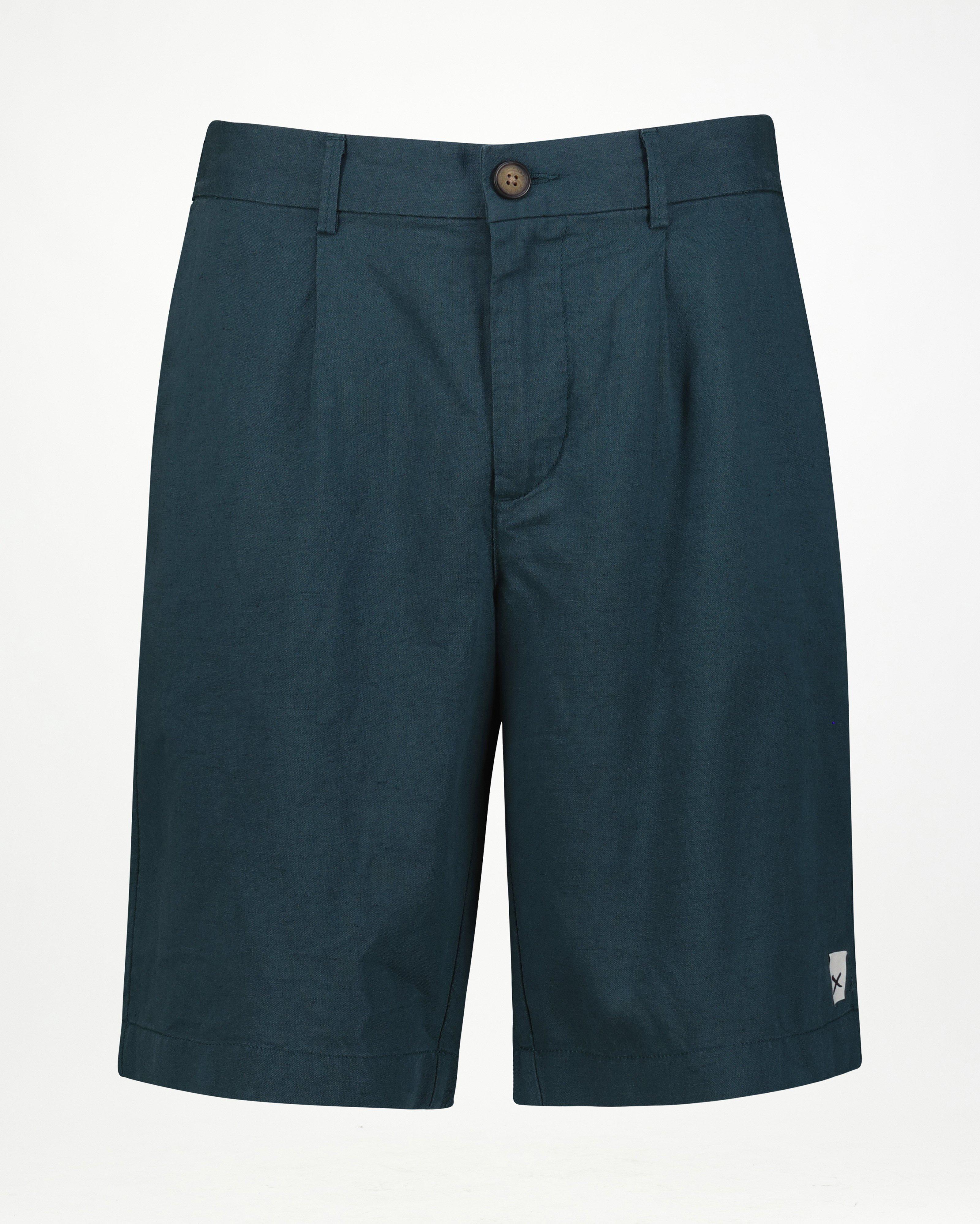  Old Khaki Men’s Lionel Linen Shorts -  Teal