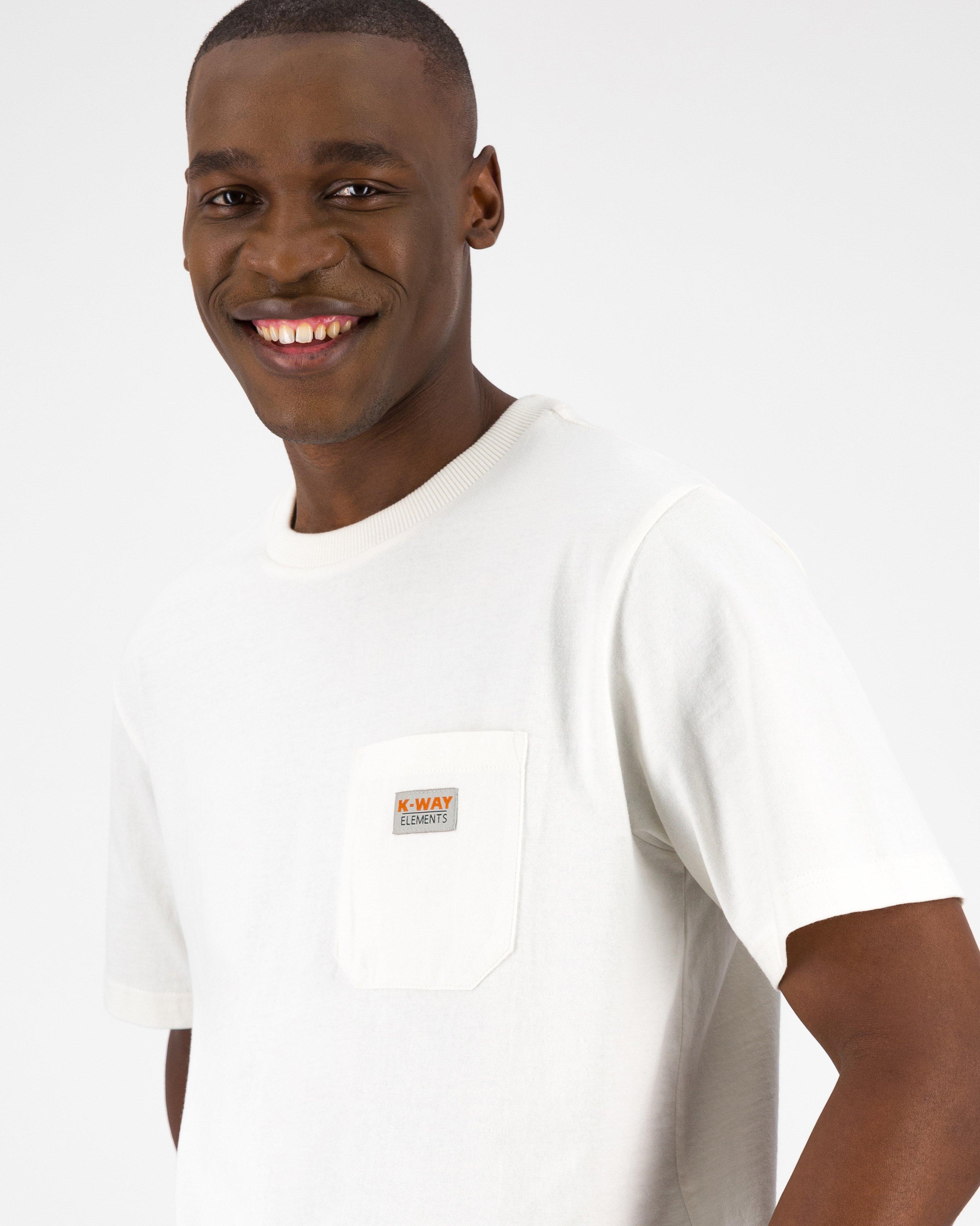 K-Way Elements Men’s Workwear Pocket T-shirt -  White