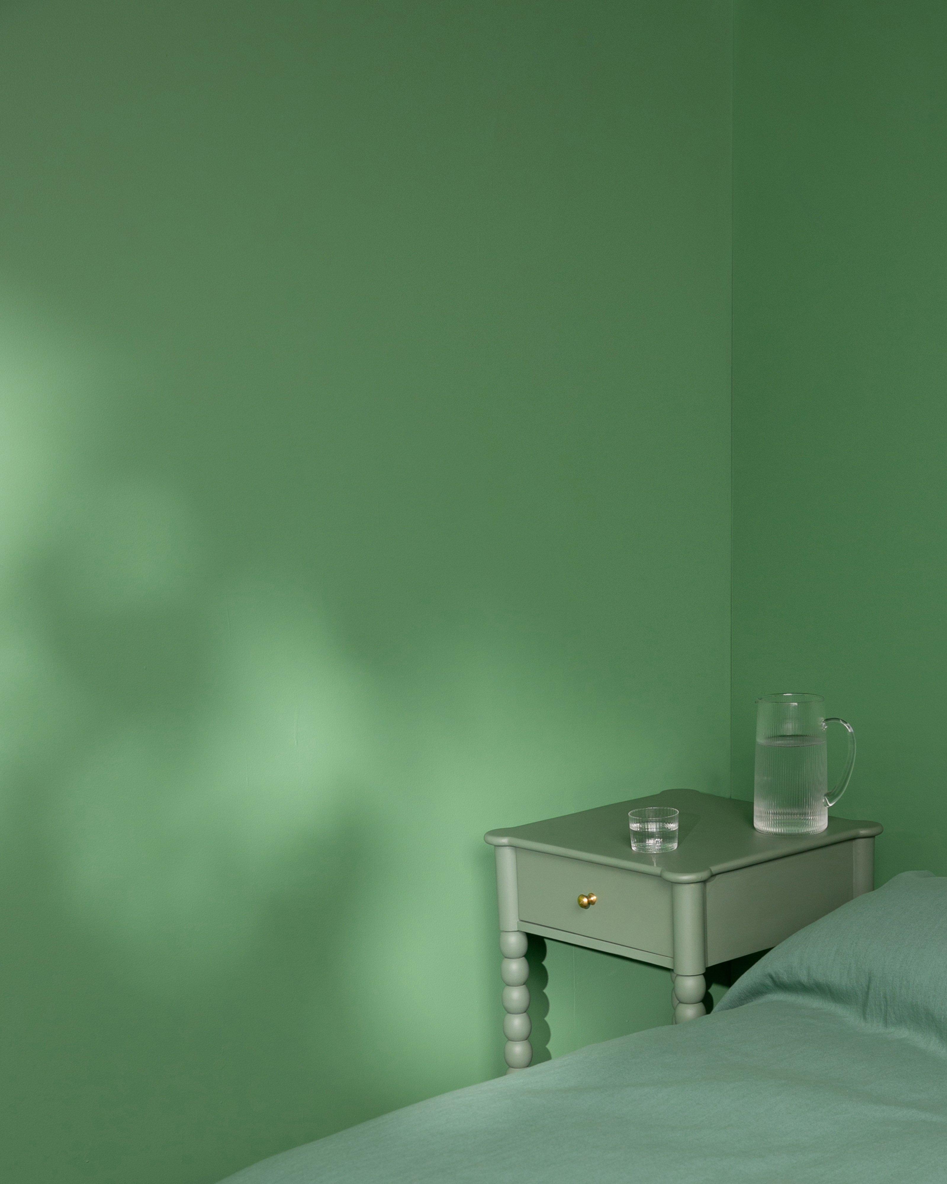 Bobbin Bedside Table -  Green