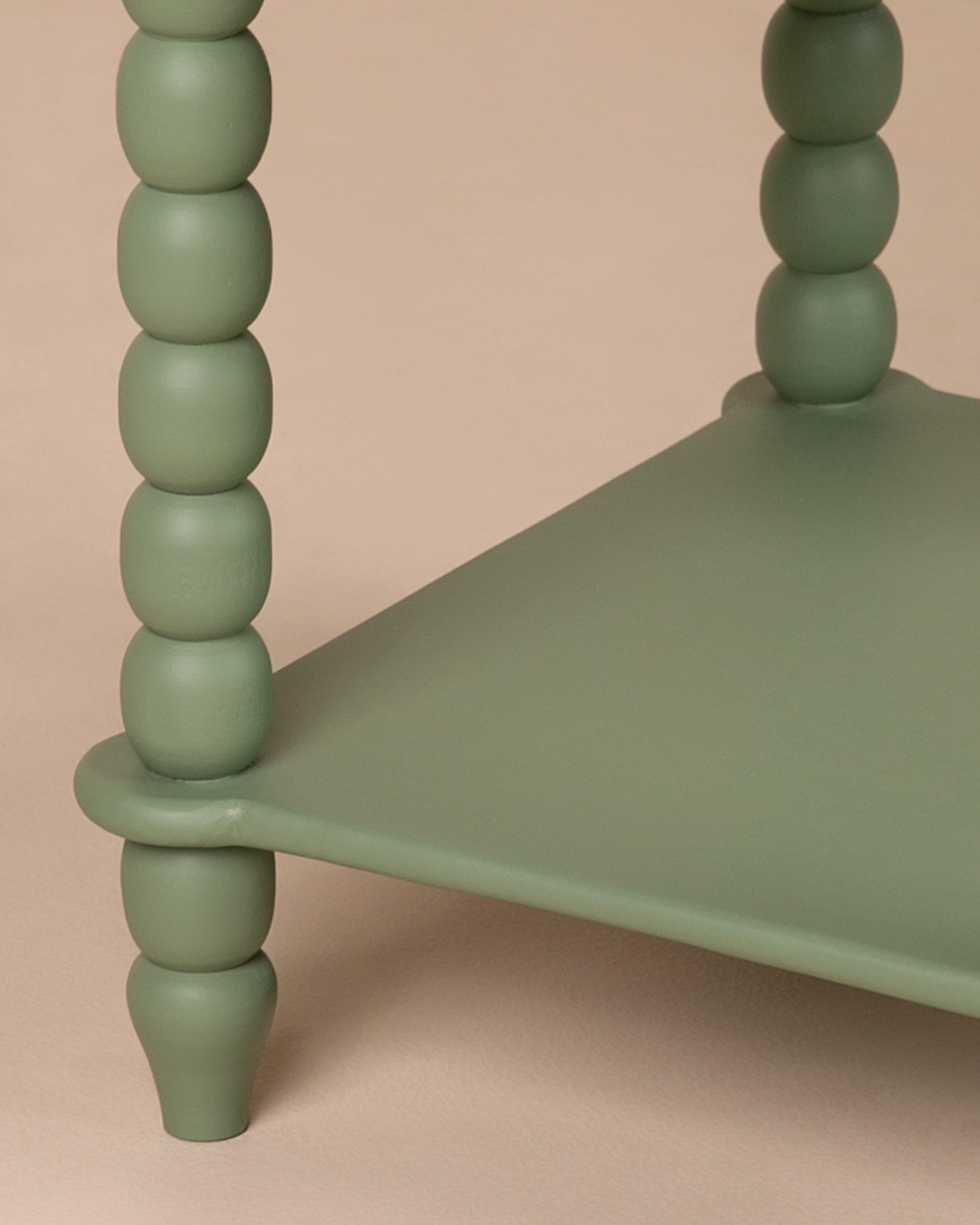 Bobbin Bedside Table -  Green