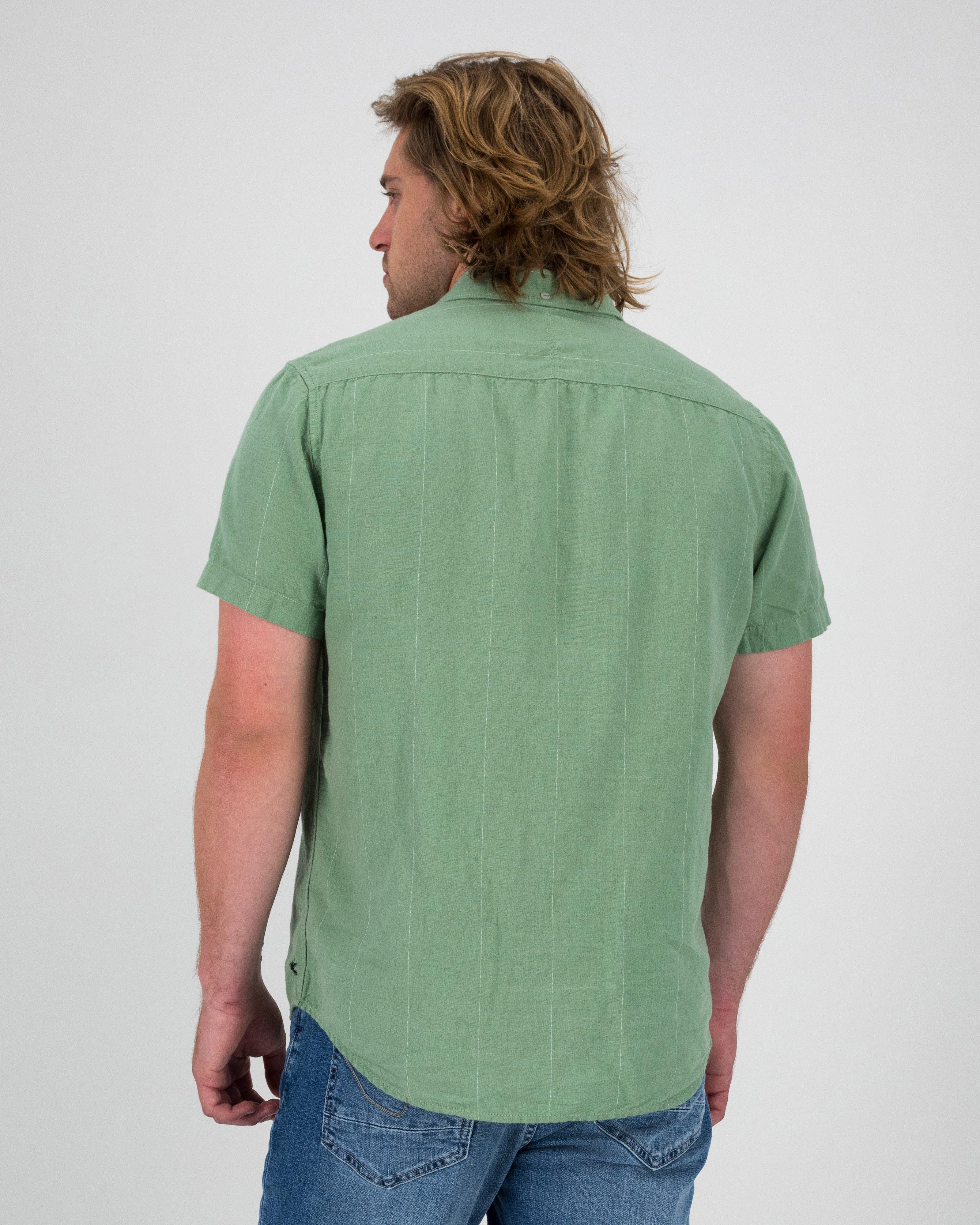 Old Khaki Men’s Larry Stripe Shirt -  Green