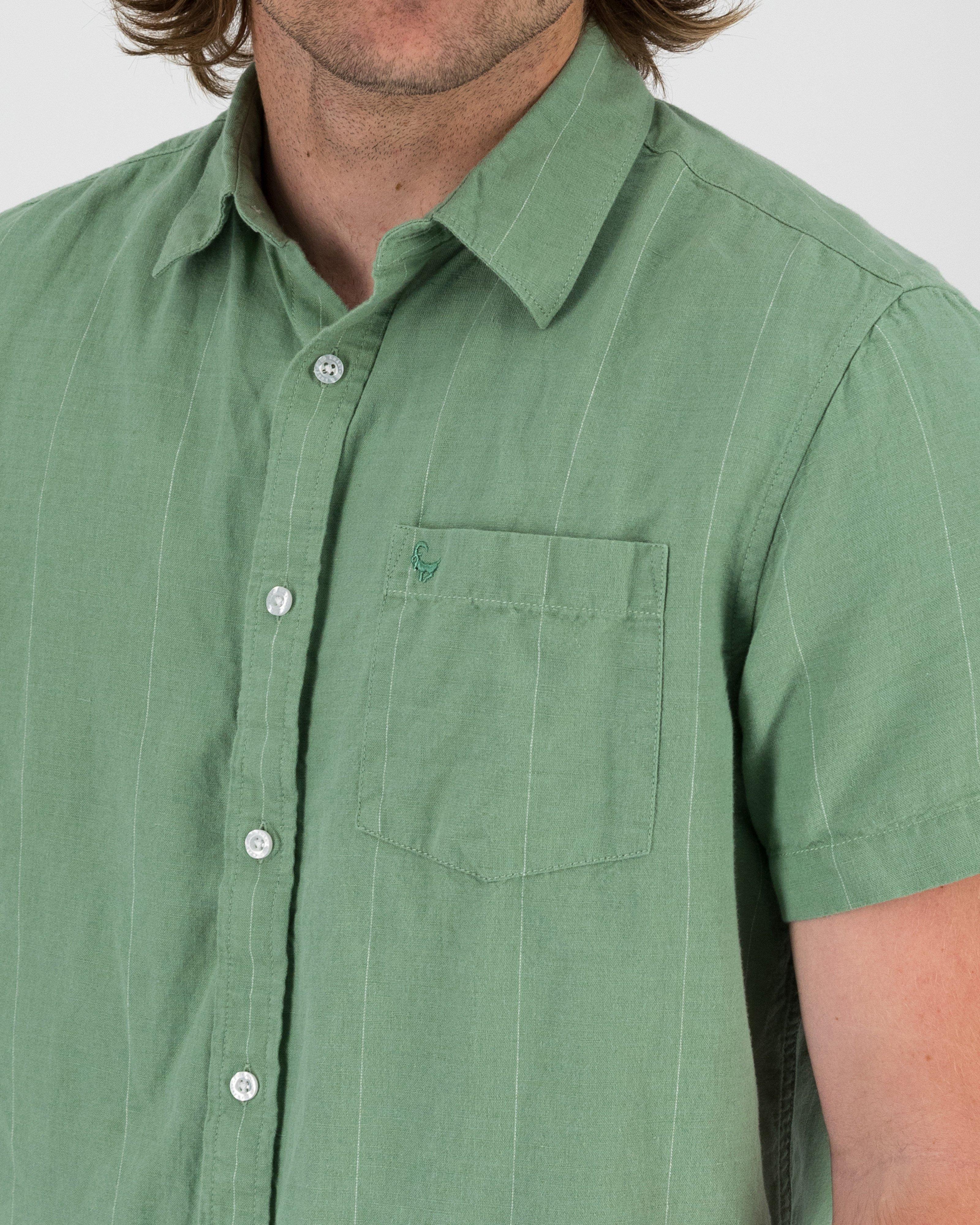 Old Khaki Men’s Larry Stripe Shirt -  Green