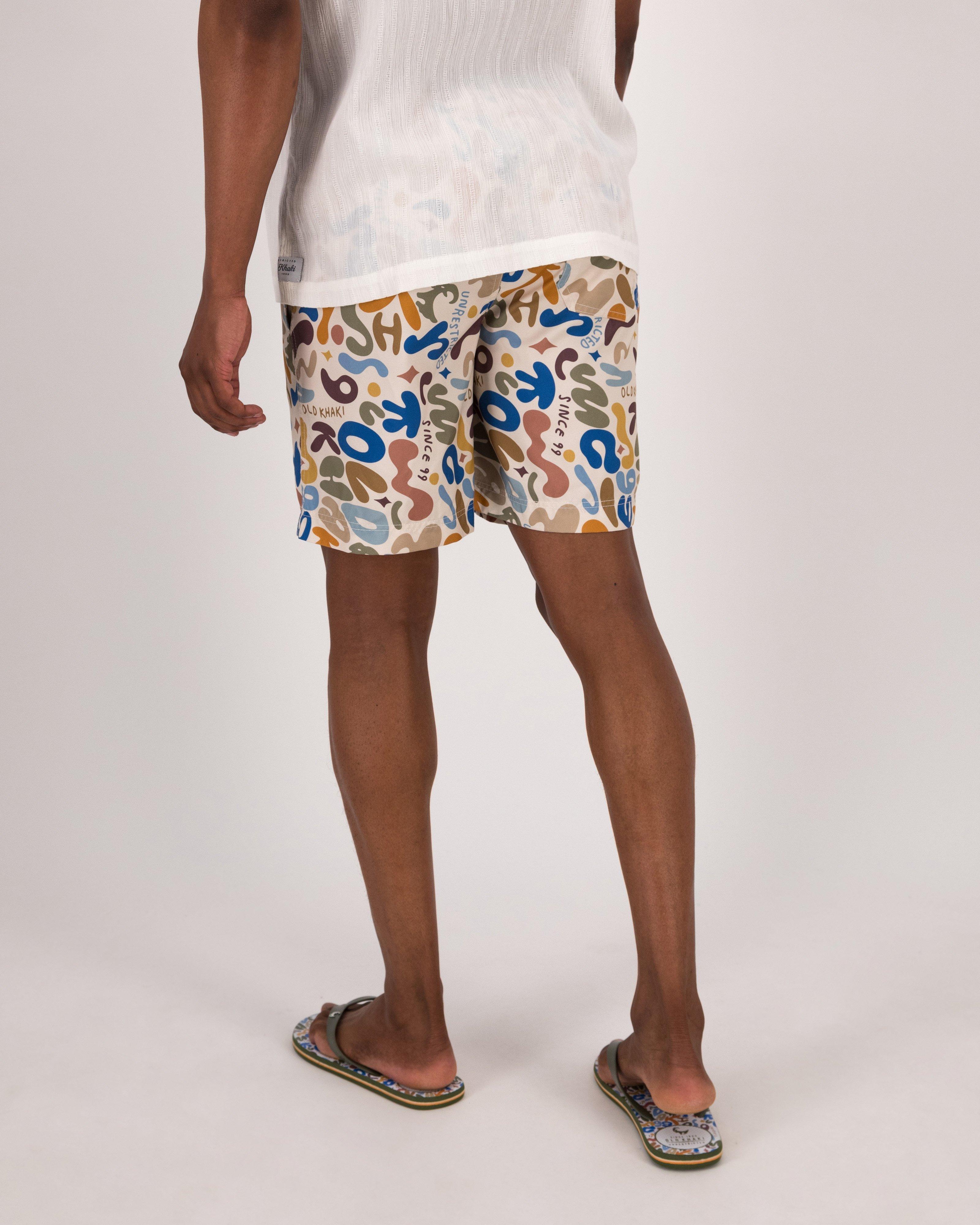 Old Khaki Men’s Jedd Print Swim Shorts -  Stone